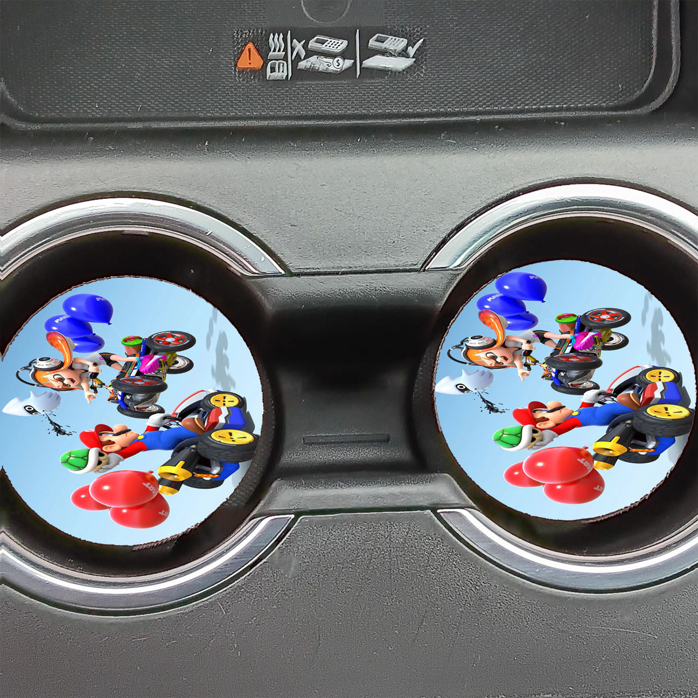 Mario Vs Blooper Car Coasters