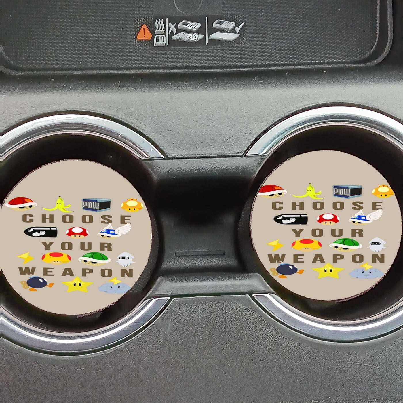 Mario Weapon Car Coasters