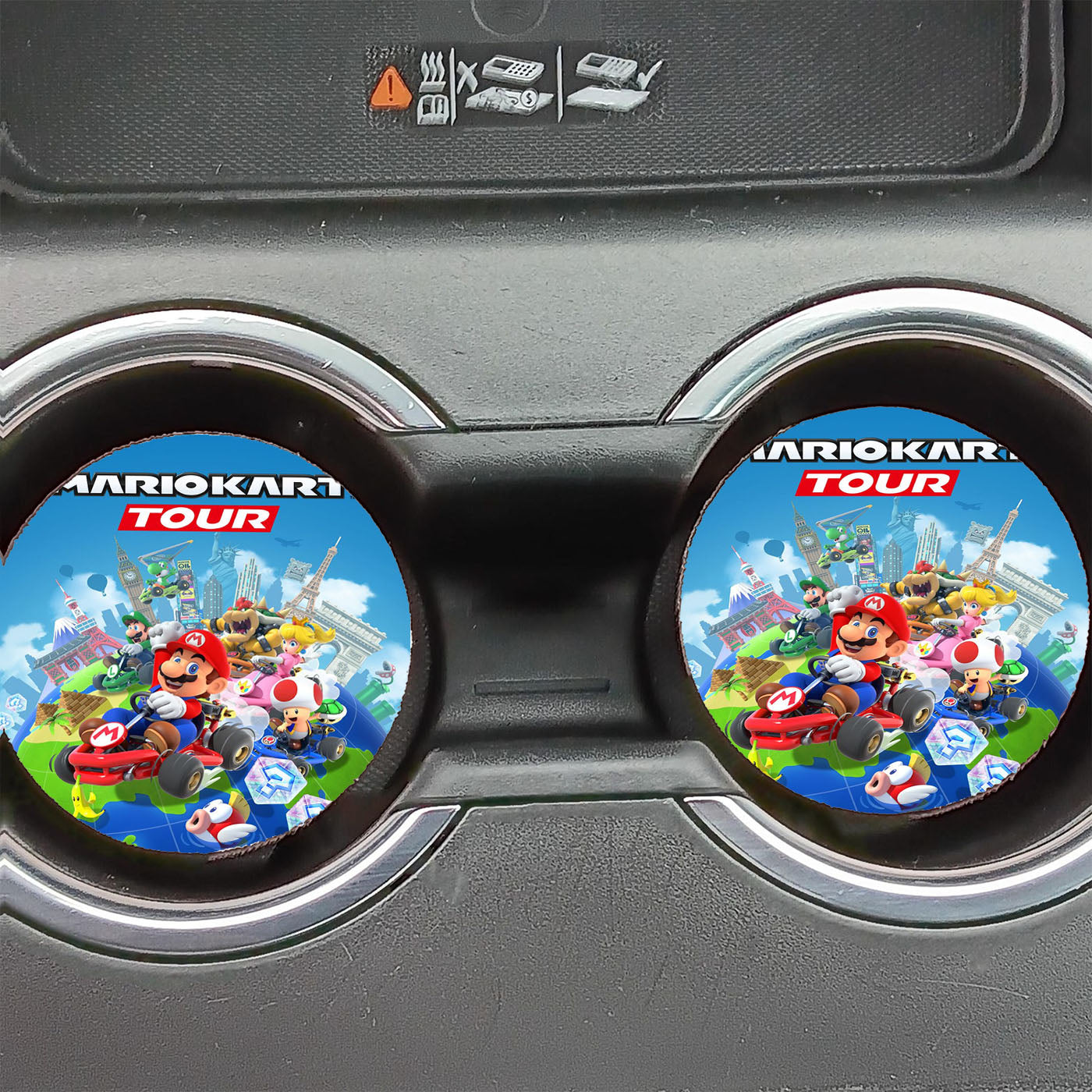 Mariokart Tour Wallpaper Car Coasters