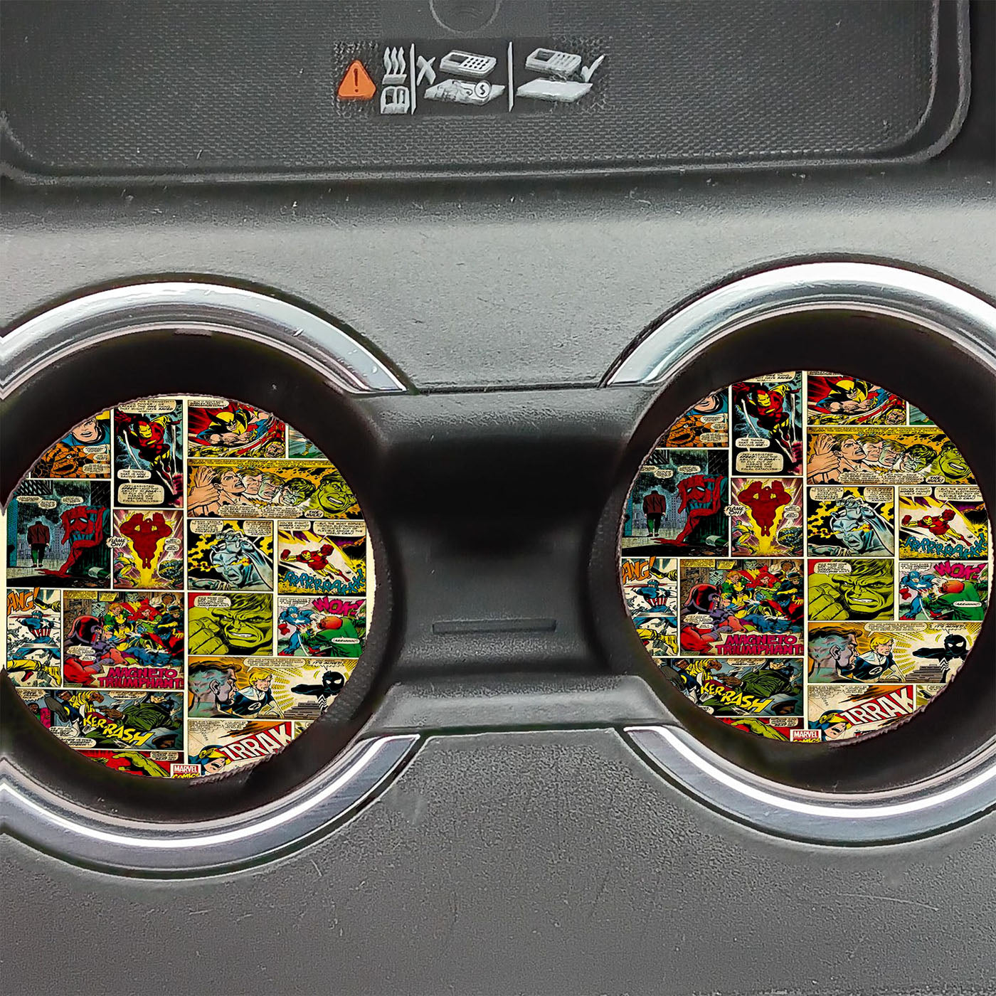 Marvel Comic Book Pages Car Coasters