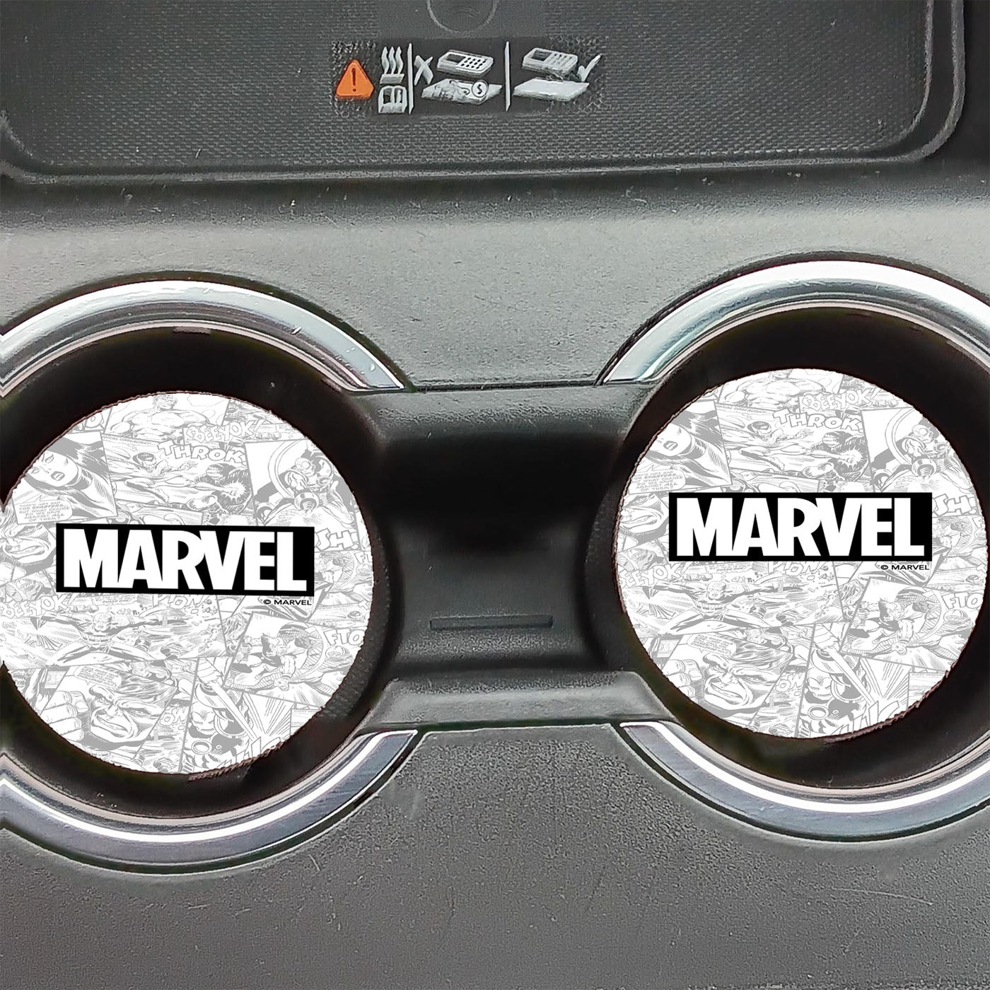 Marvel Comics Monochrome Car Coasters