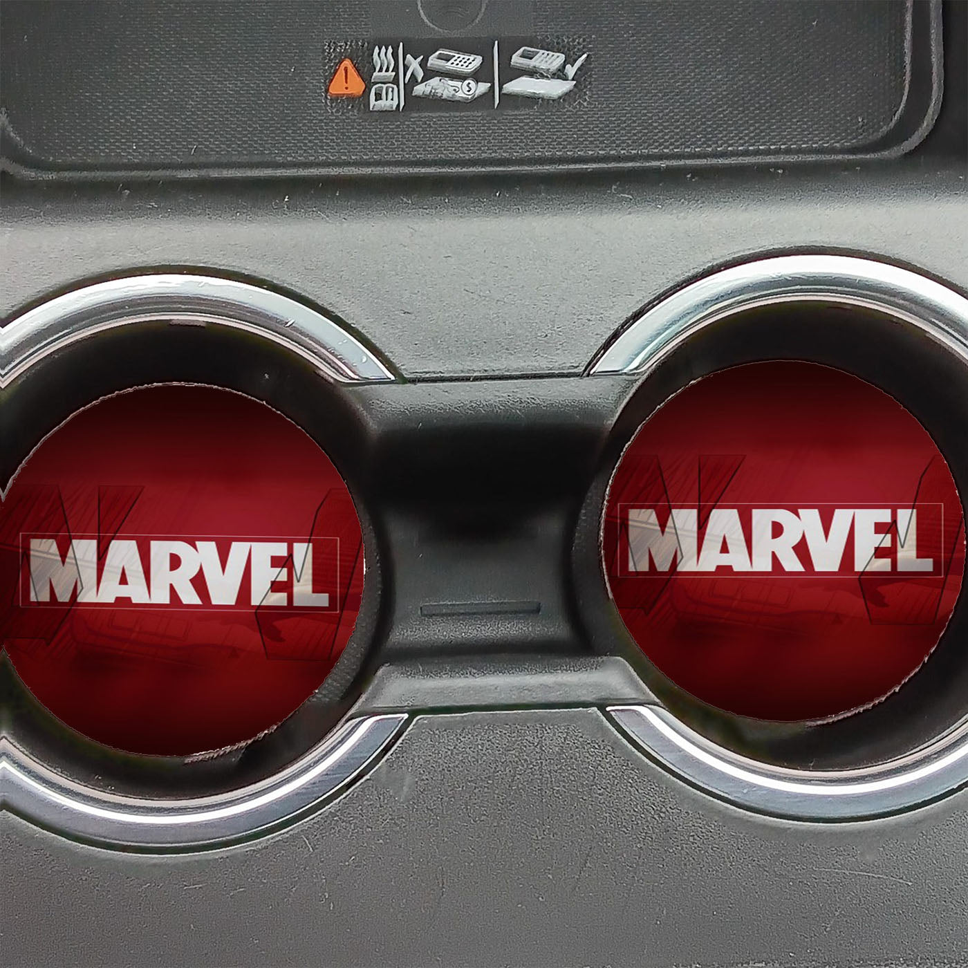 Marvel Logo Movie Series Comics Car Coasters
