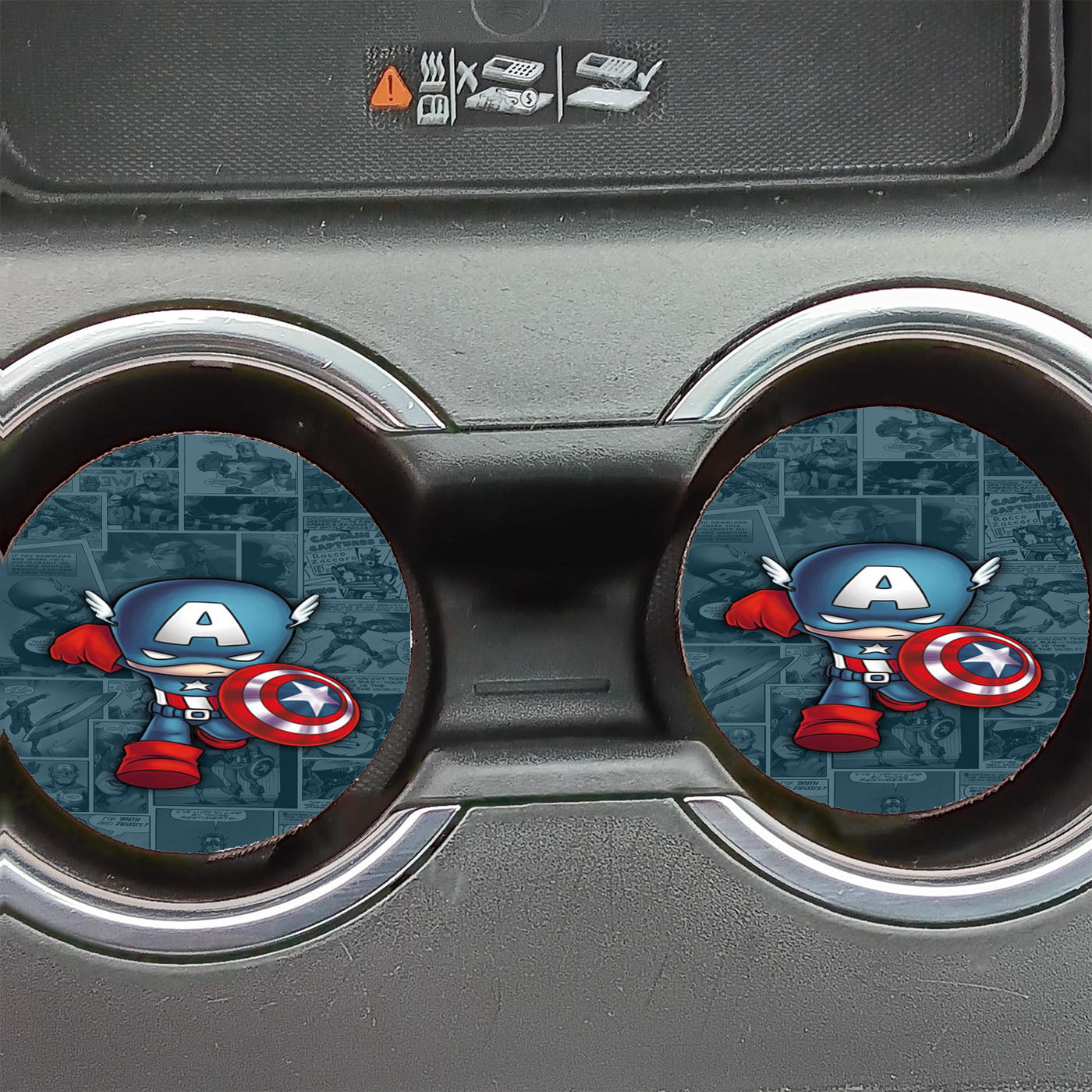Marvel Studio Captain America Comic Car Coasters