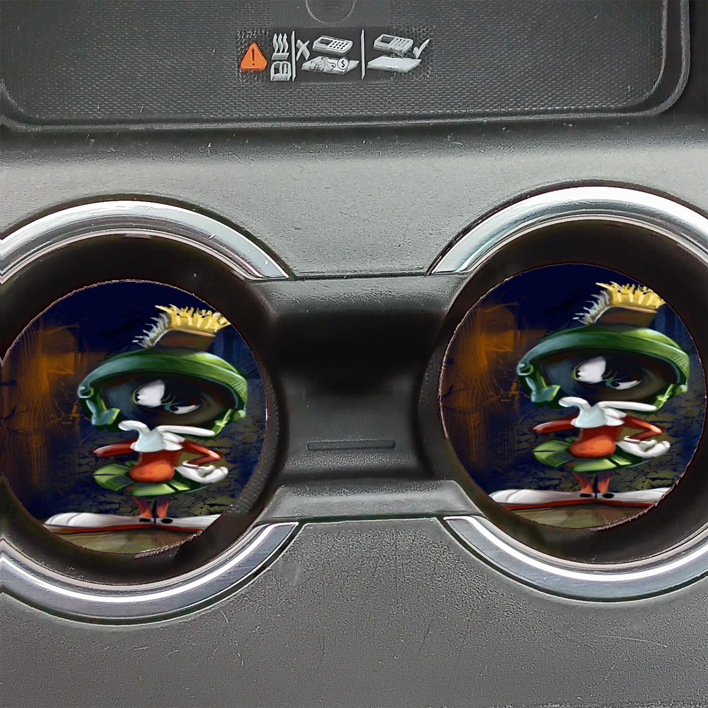 Marvin The Martian Art Confused Car Coasters