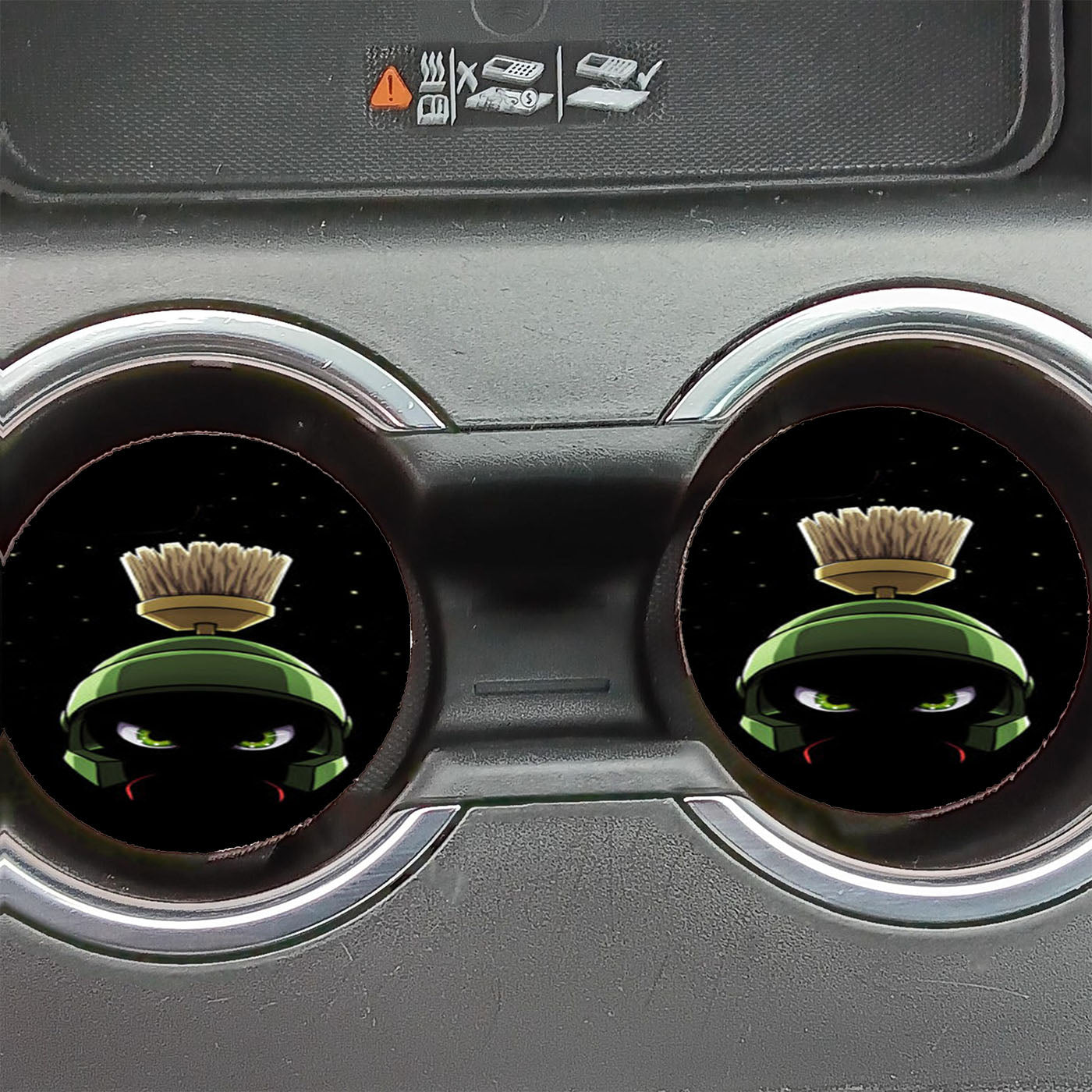 Marvin The Martian Face Car Coasters