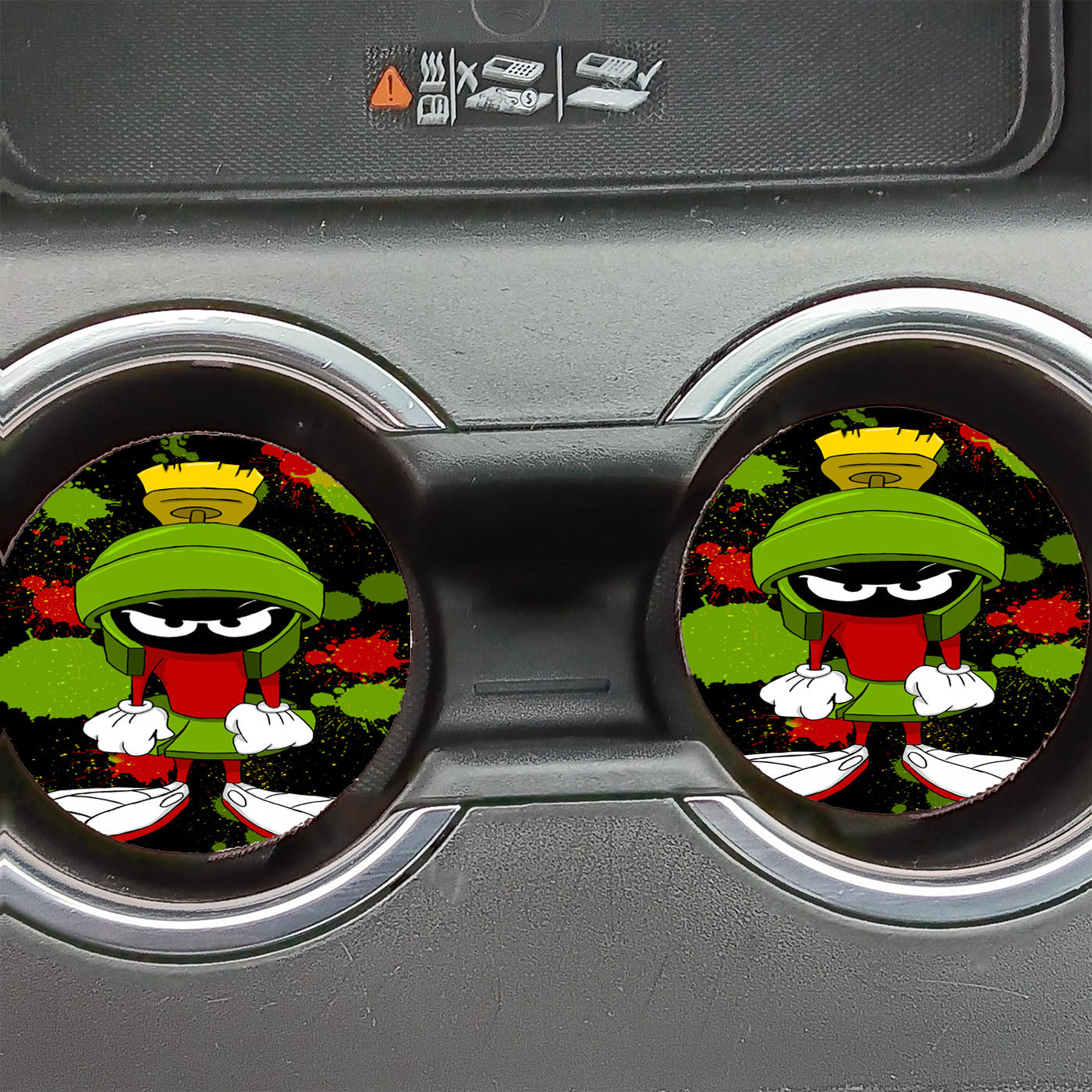Marvin The Martian Splash Paint Car Coasters
