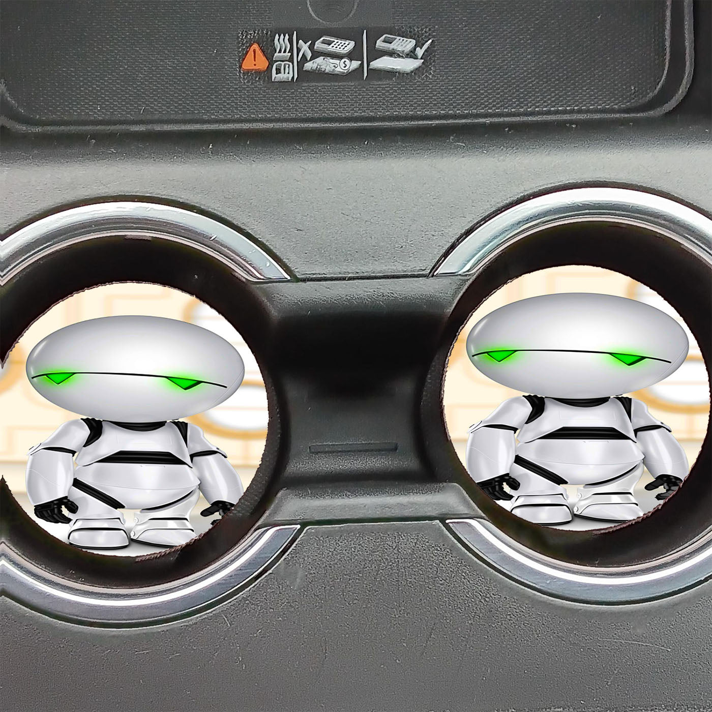 Marvin The Paranoid Android Car Coasters