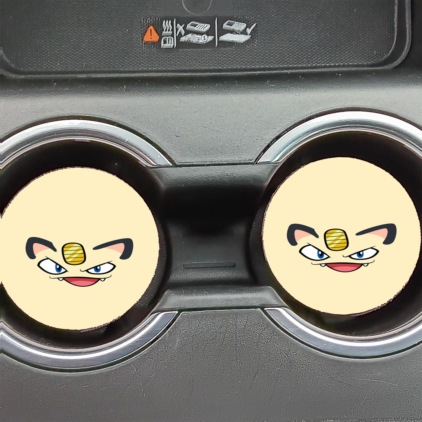 Meowth Pokemon Car Coasters