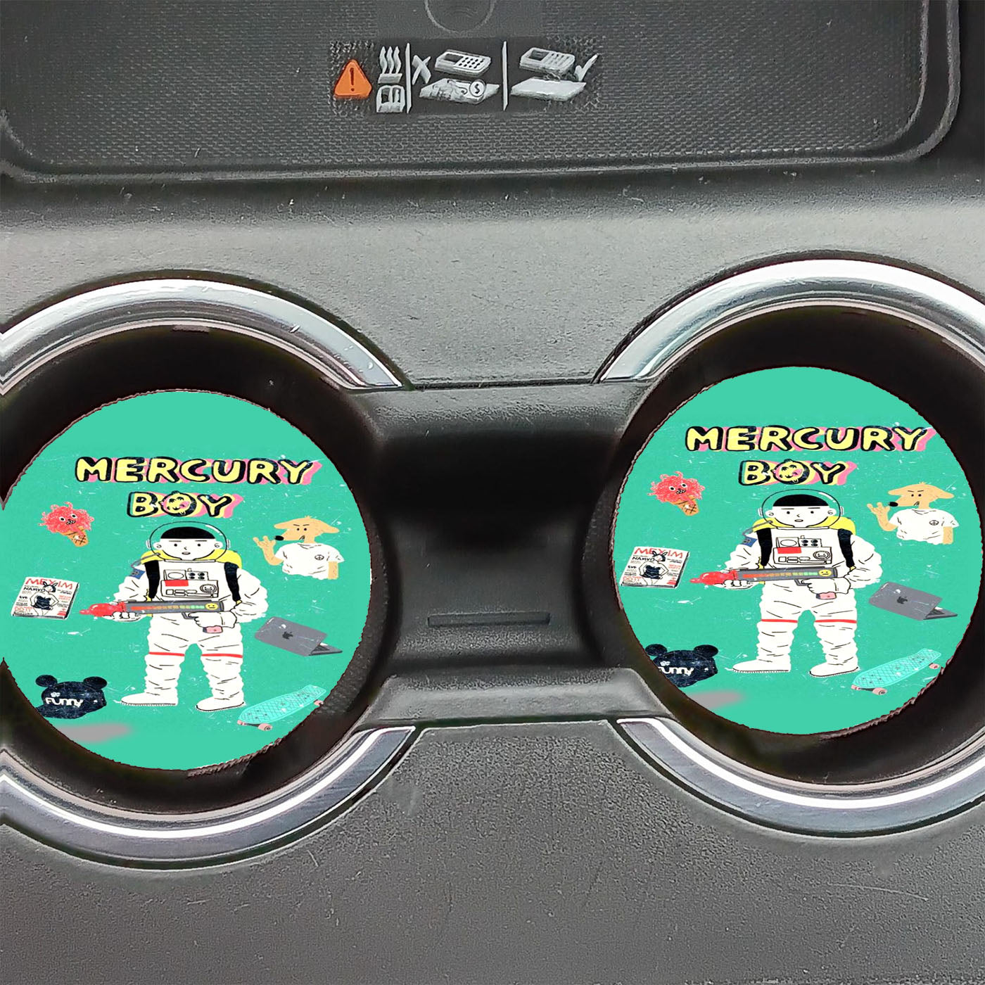 Mercury Boy Brave Spaceman Universe Car Coasters
