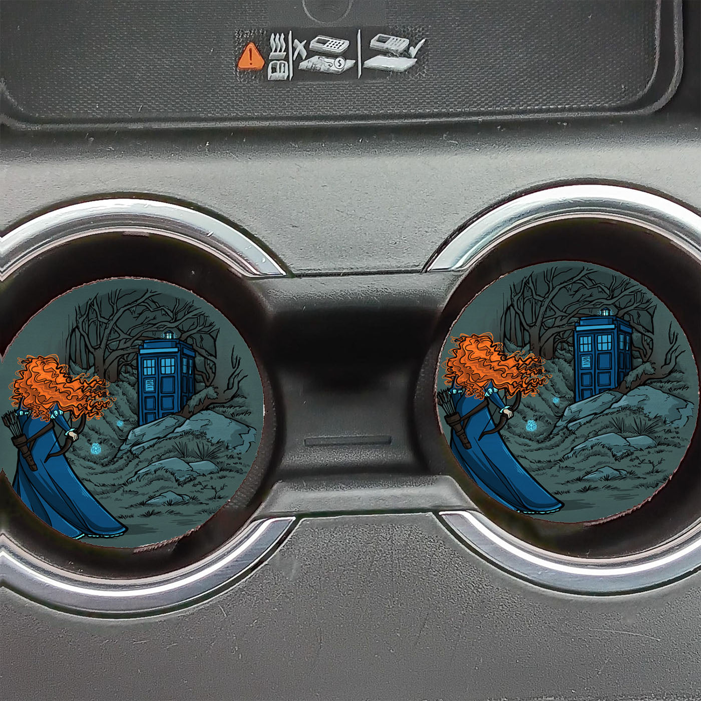 Merida Tardis Dr Who Car Coasters