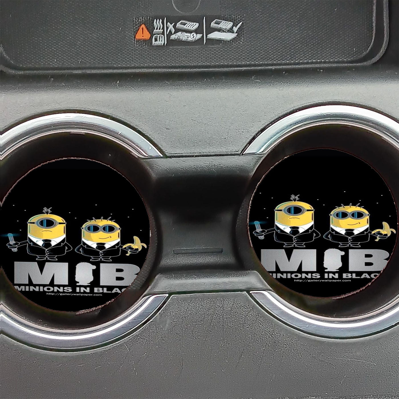 Mib Minions In Black Car Coasters