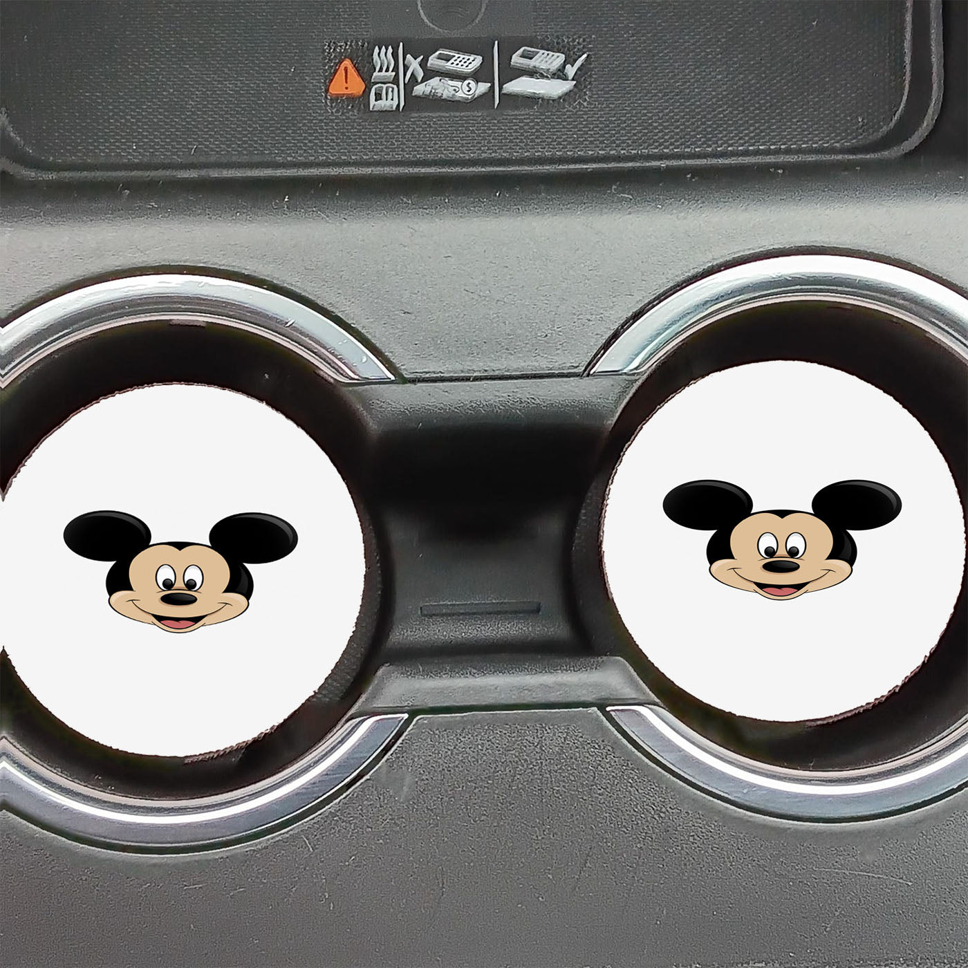 Micke Mouse Logo Car Coasters