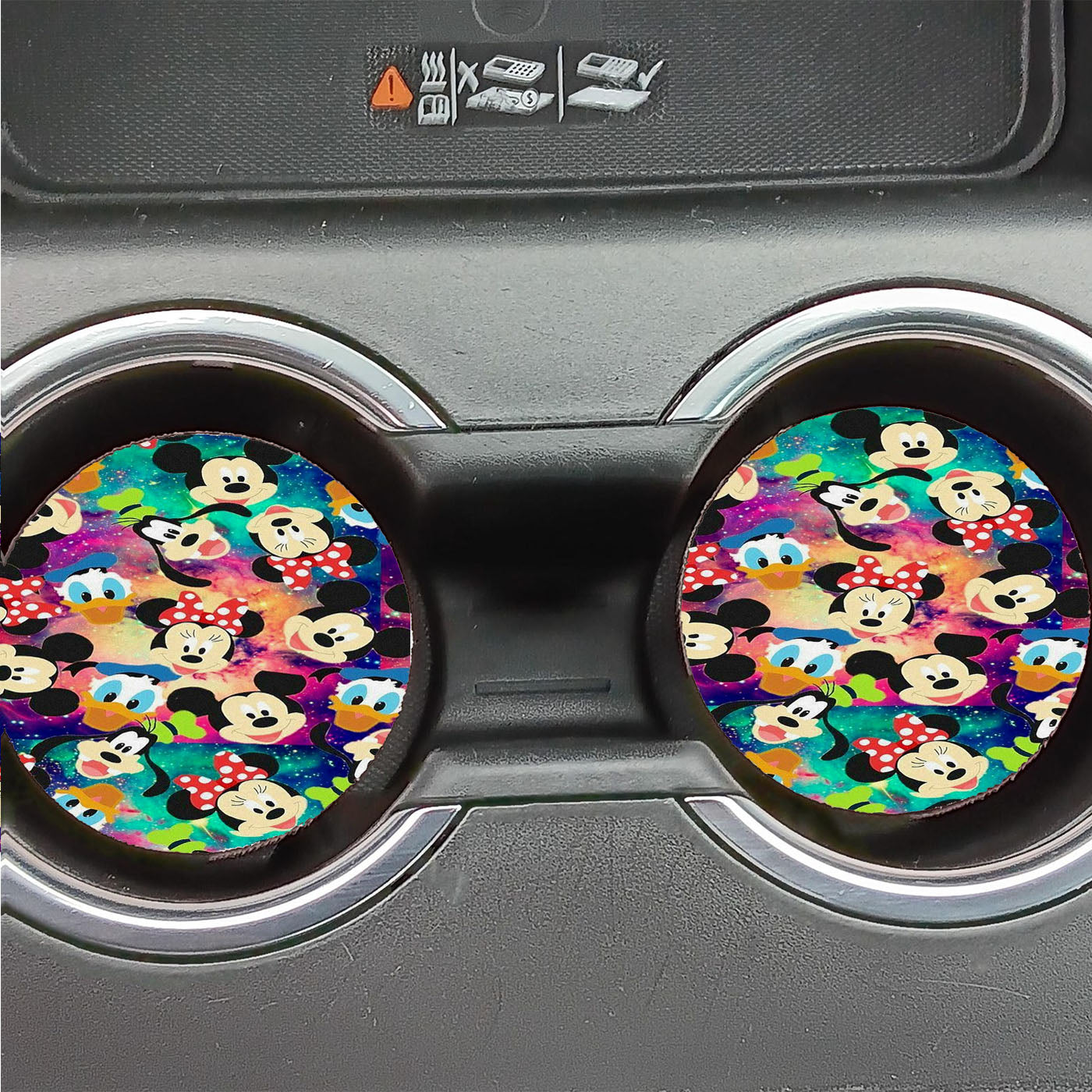 Mickey And Friends Galaxy Wallpaper Car Coasters
