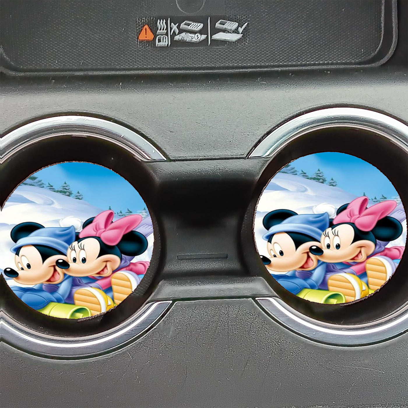 Mickey And Minnie Mose Car Coasters