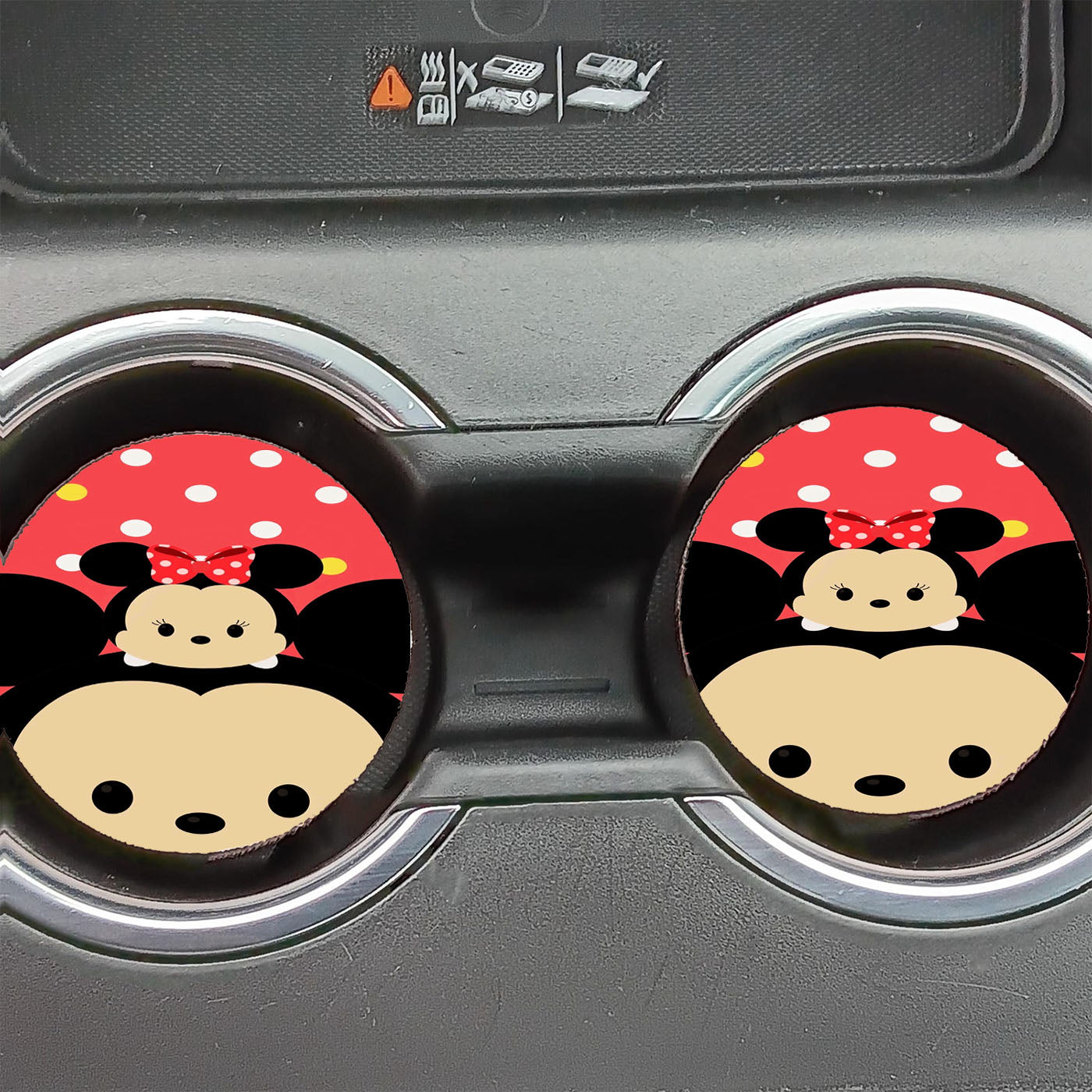 Mickey And Minnie Mouse Tsum-Tsum Car Coasters