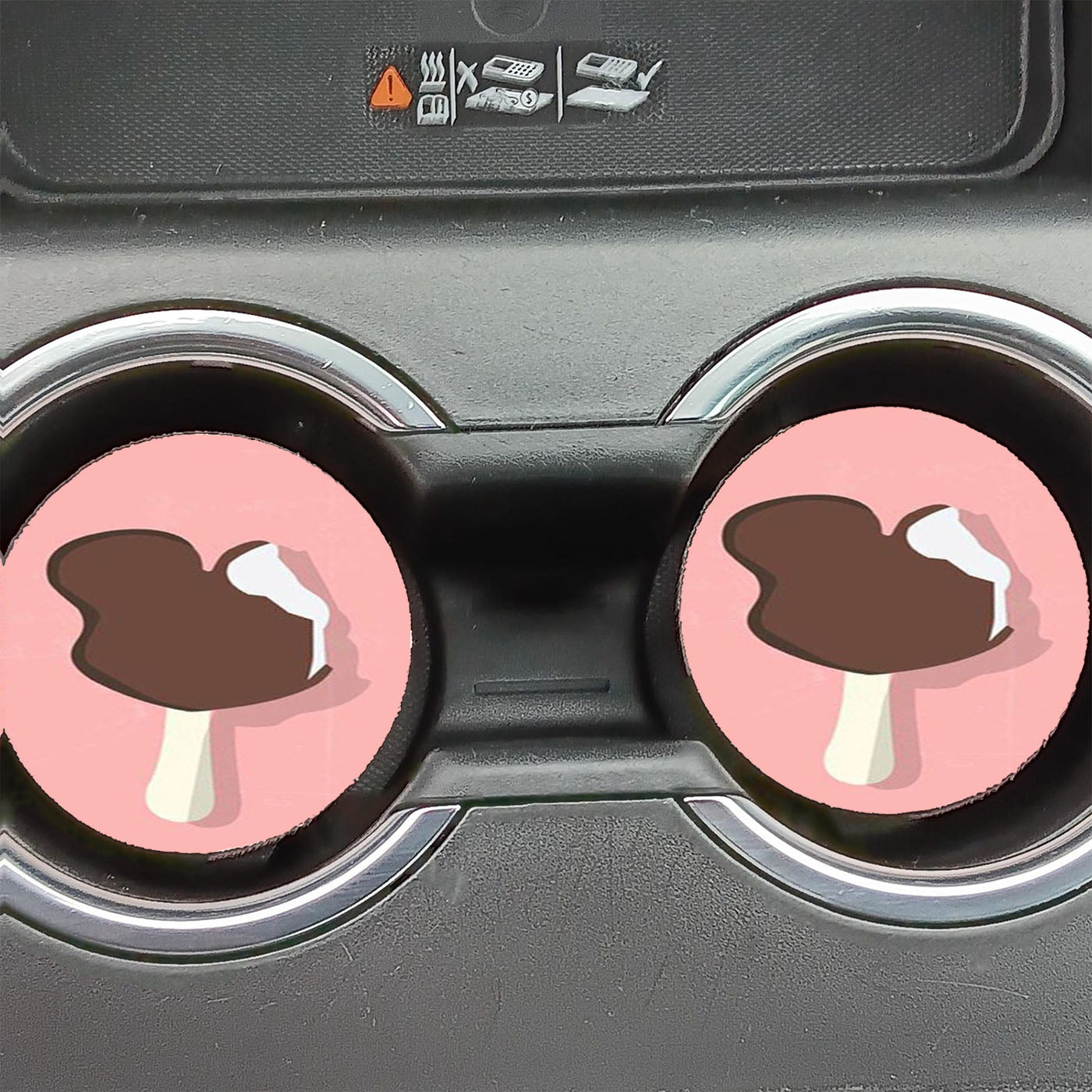 Mickey Bar Pink Car Coasters