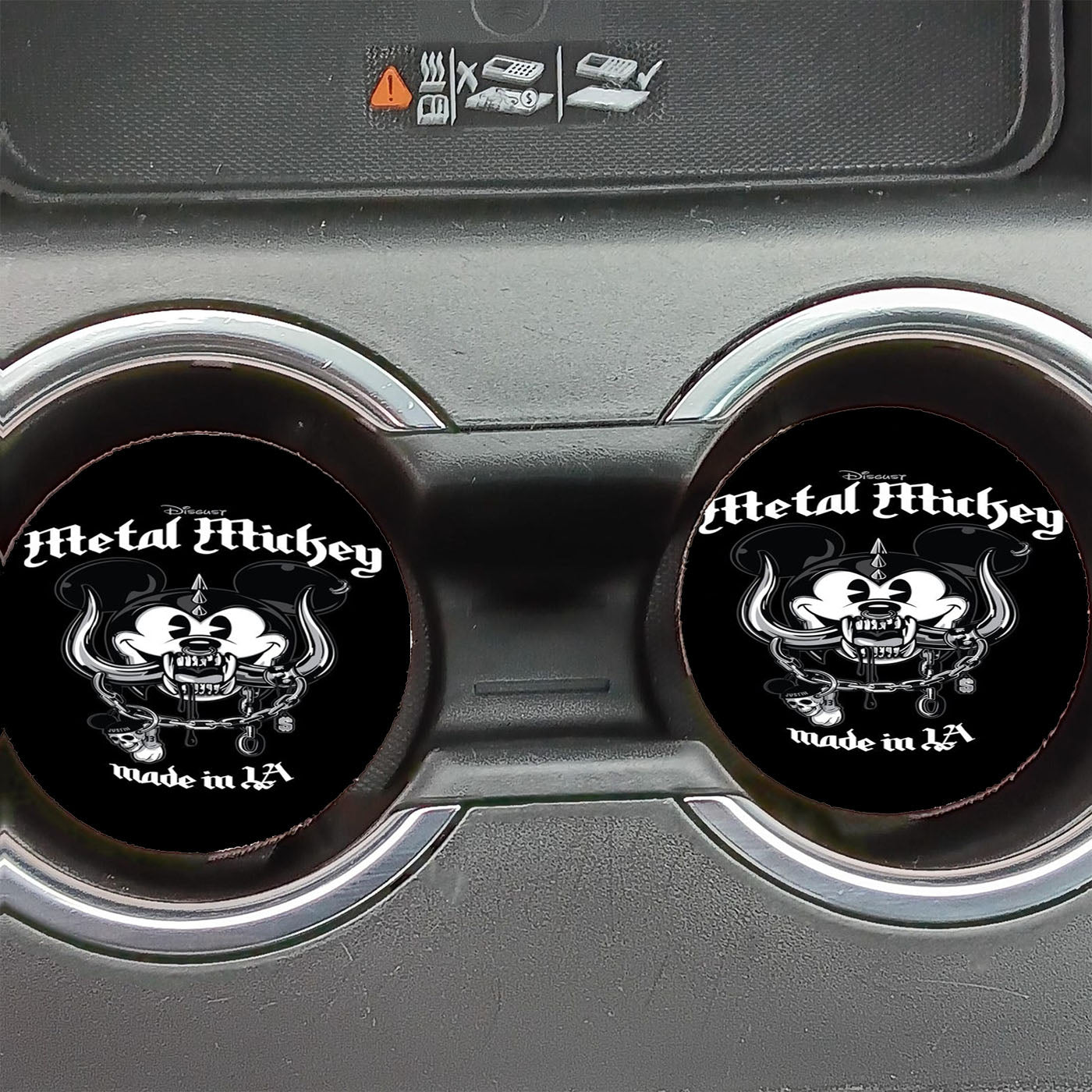 Mickey Motohead Metal Ca Car Coasters