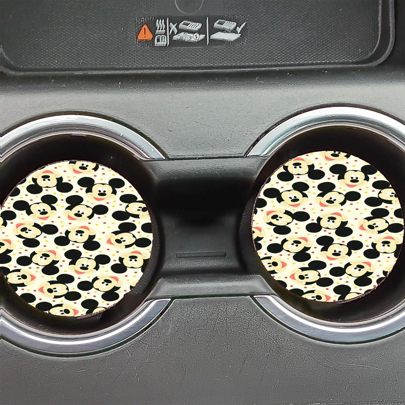 Mickey Mouse Disney Pattern Car Coasters