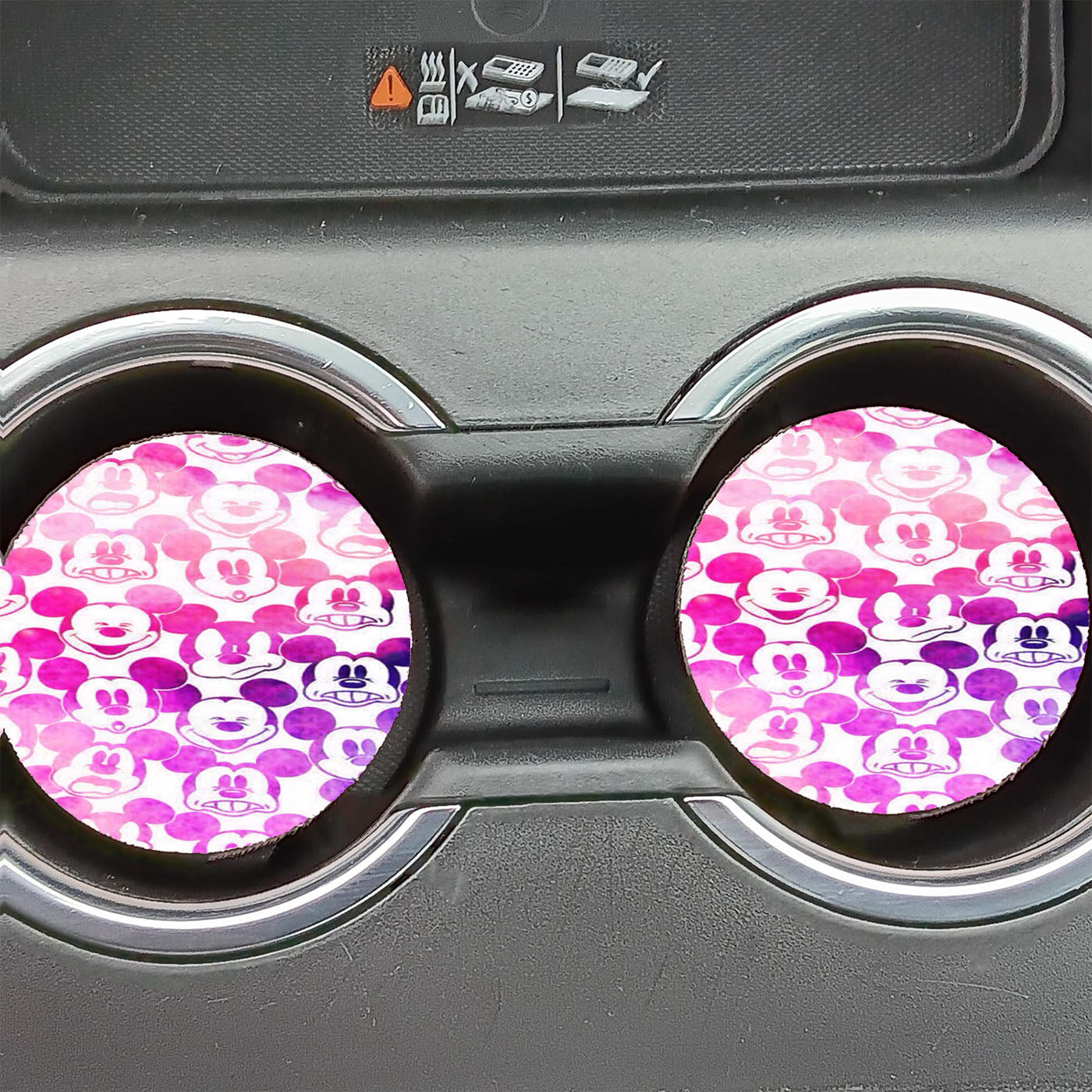 Mickey Mouse Emoticon Wallpaper Car Coasters