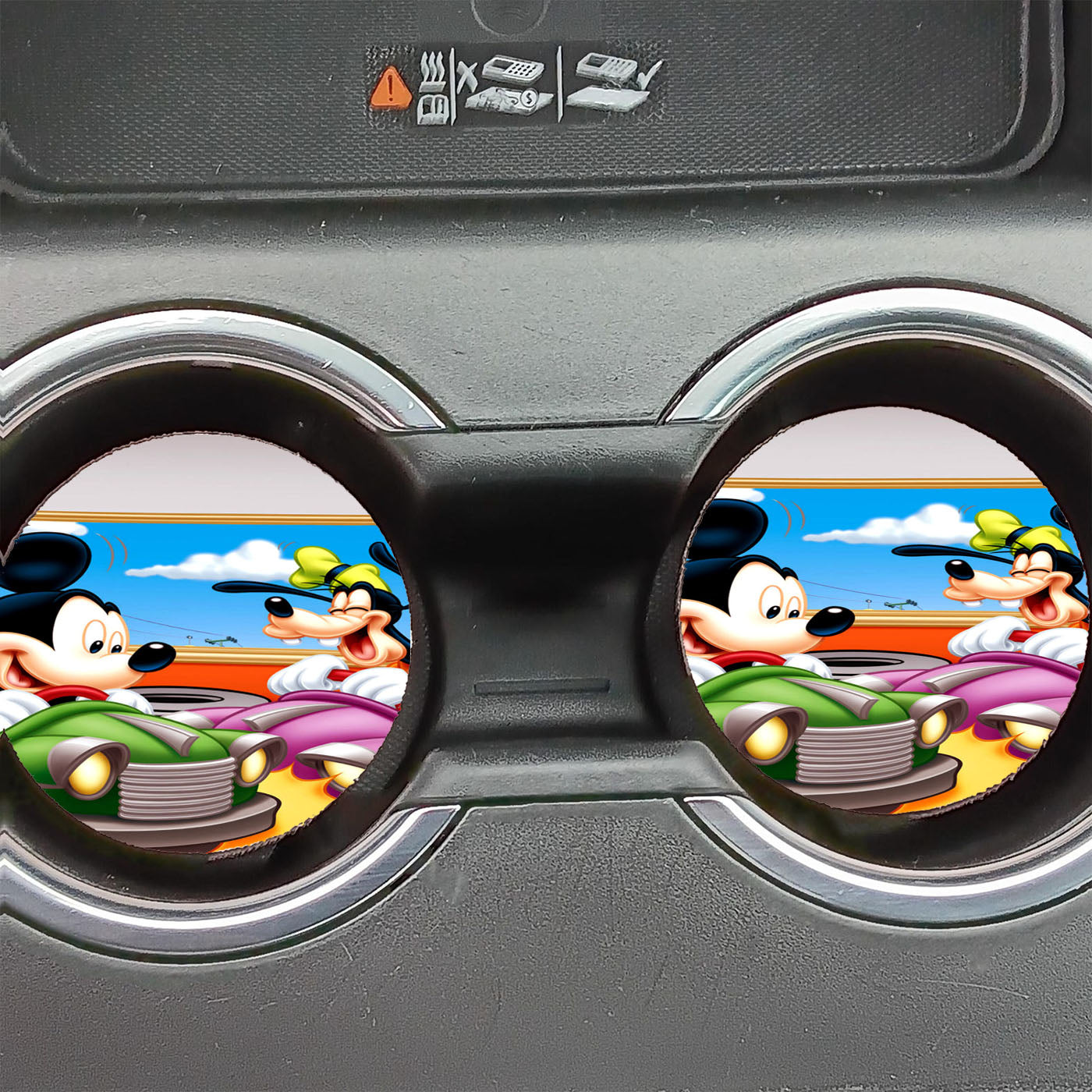 Mickey Mouse In Amusement Park Car Coasters