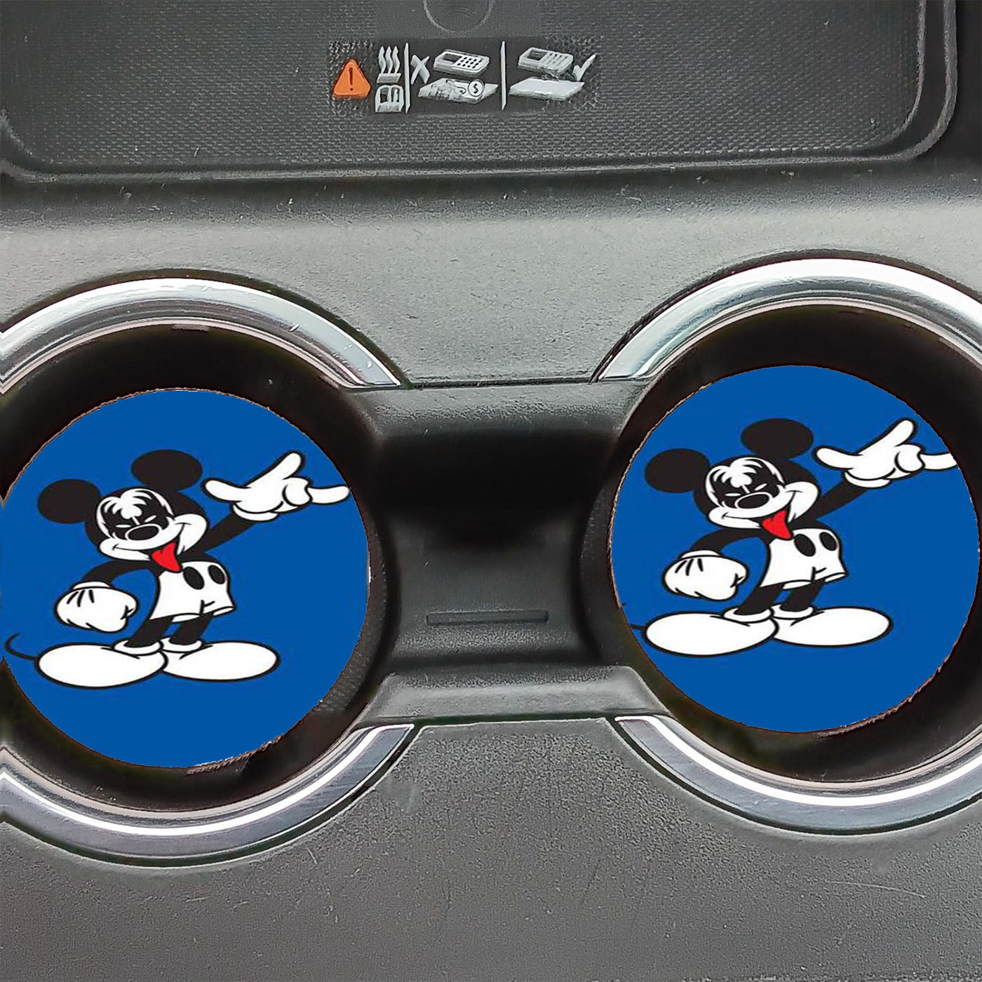 Mickey Mouse Kiss Band Car Coasters