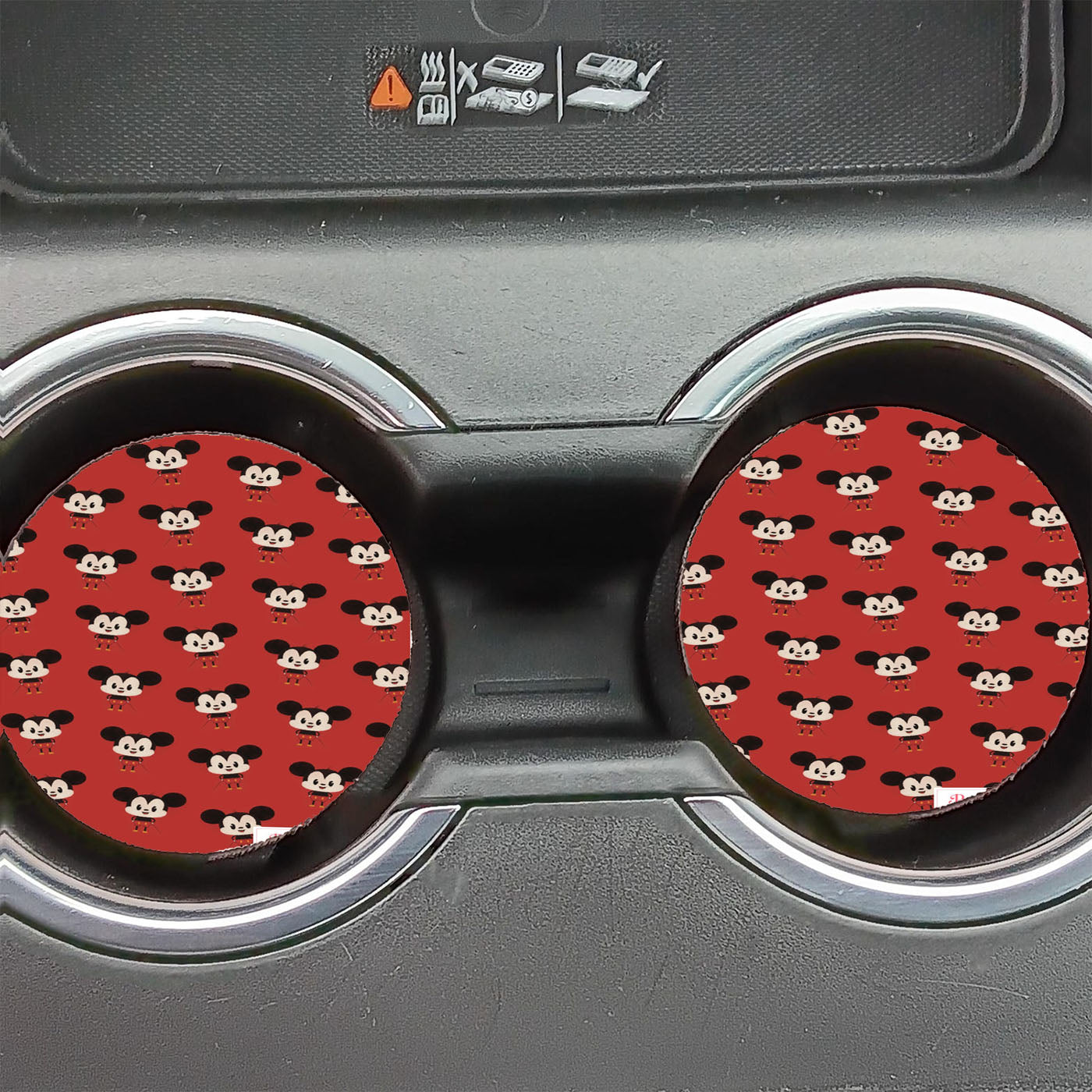 Mickey Mouse Minimalist Pattern Car Coasters