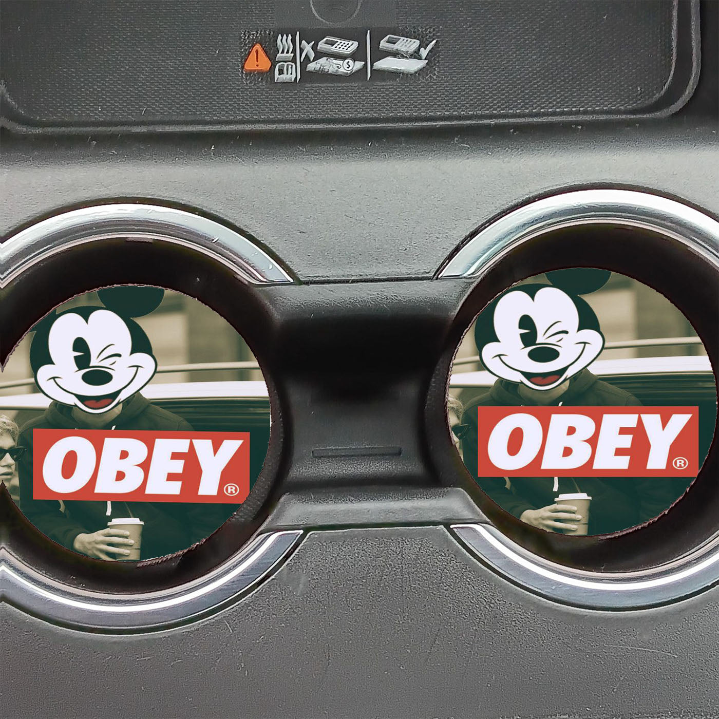 Mickey Mouse Obey Car Coasters