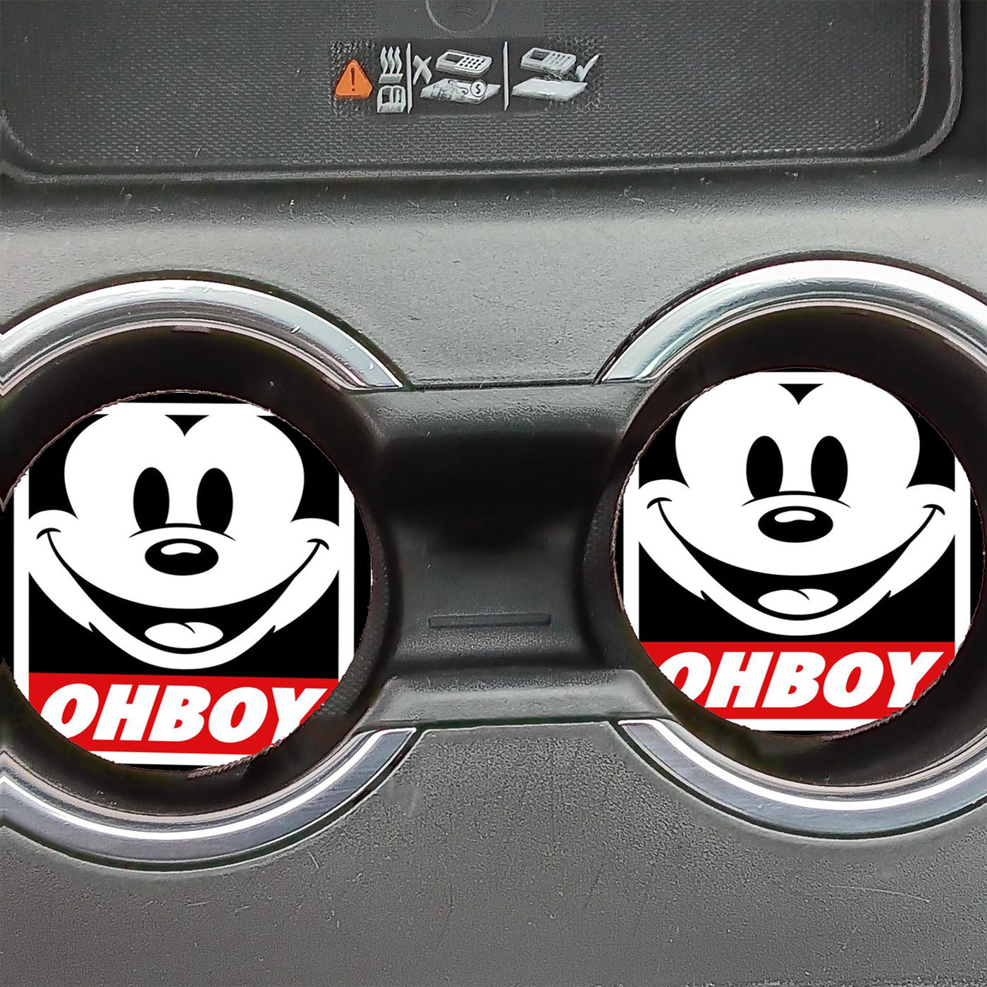 Mickey Mouse Obey Ohboy Car Coasters