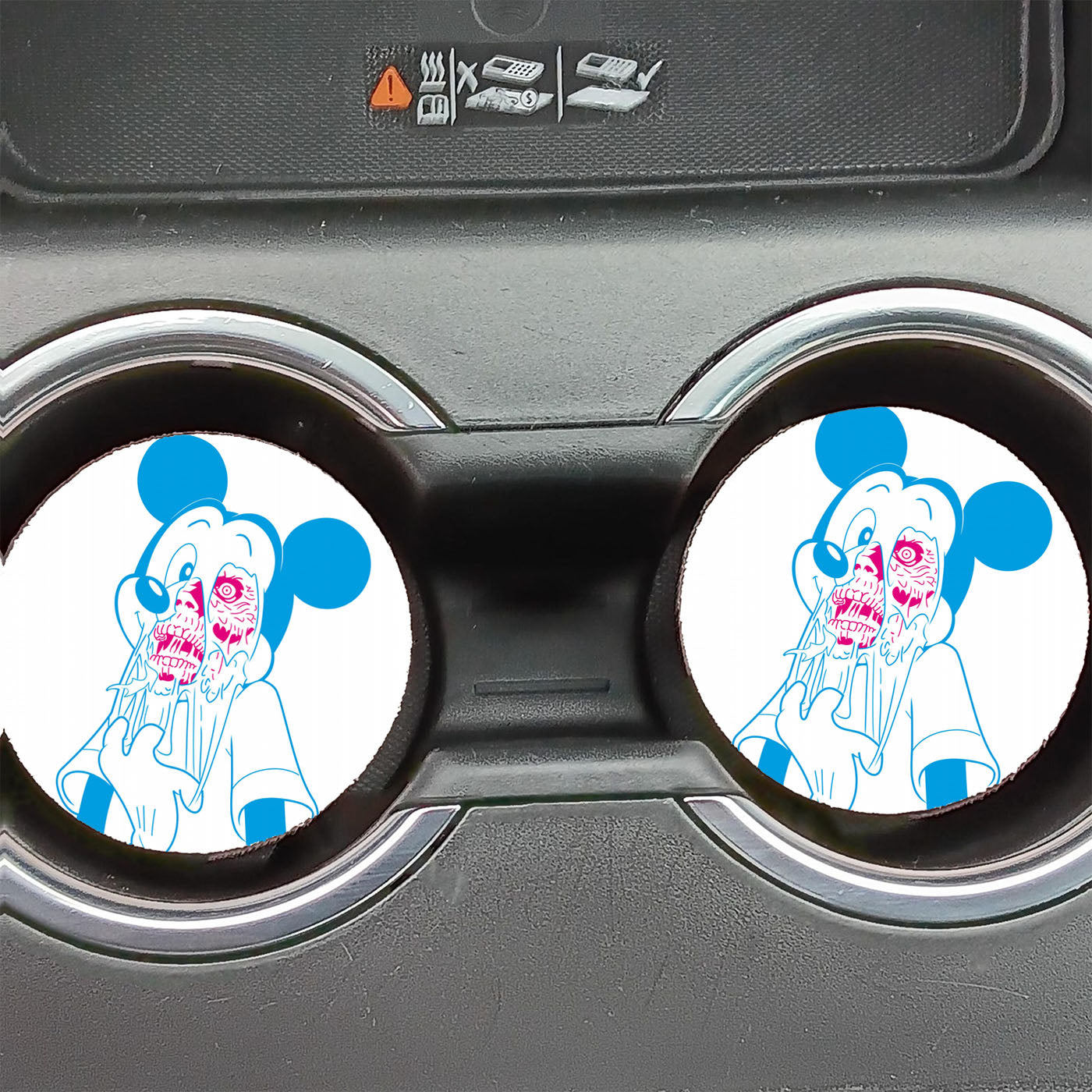 Mickey Mouse Skull Zombie Car Coasters