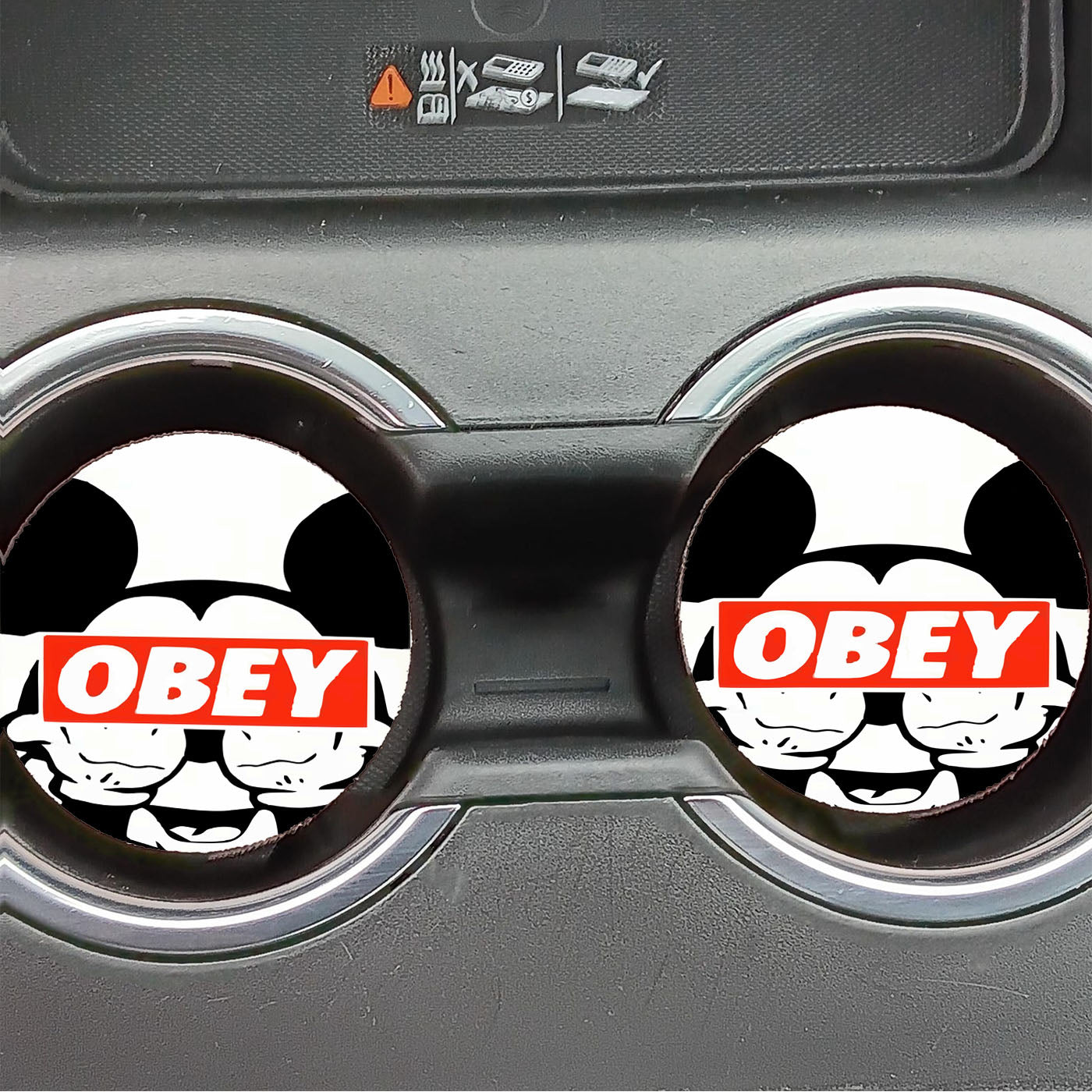 Mickey Obey Style Car Coasters