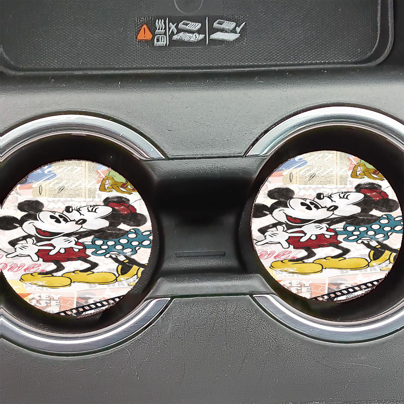 Mickey Retro Minnie Mouse Car Coasters