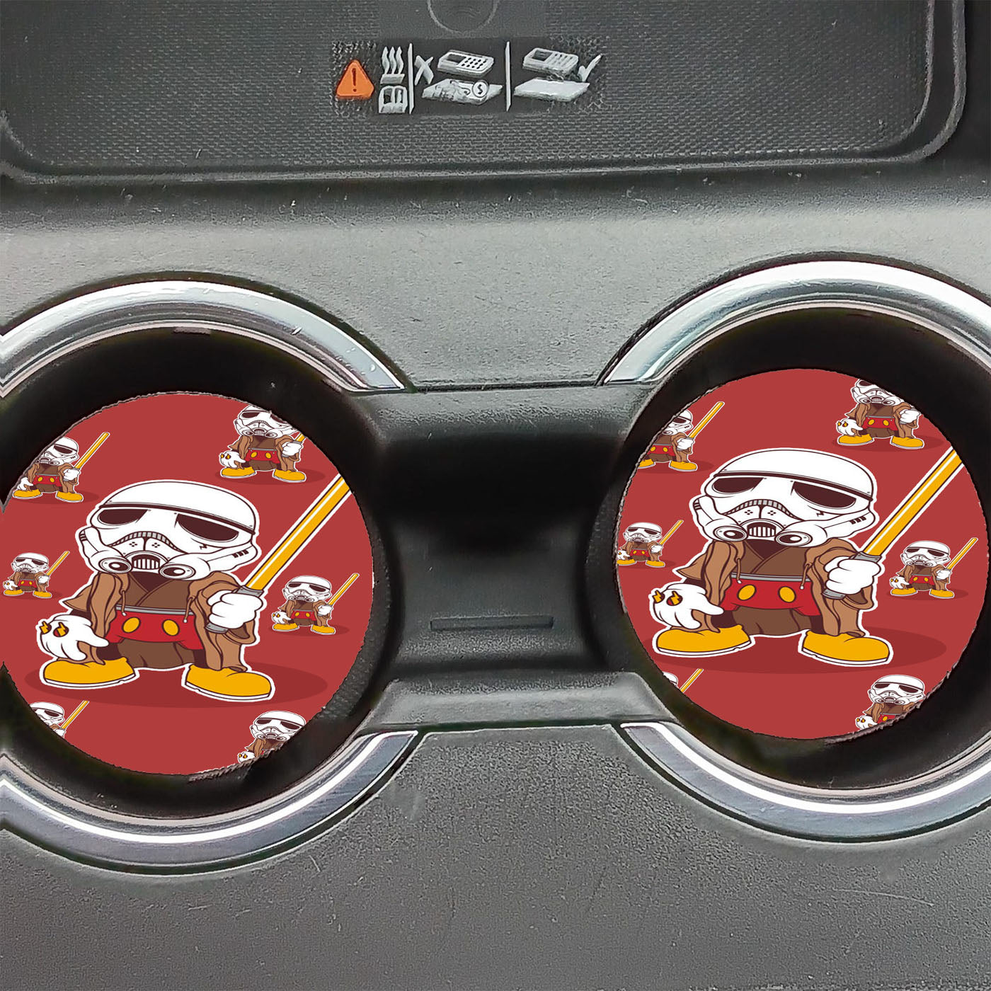 Mickey Wars Pattern Car Coasters