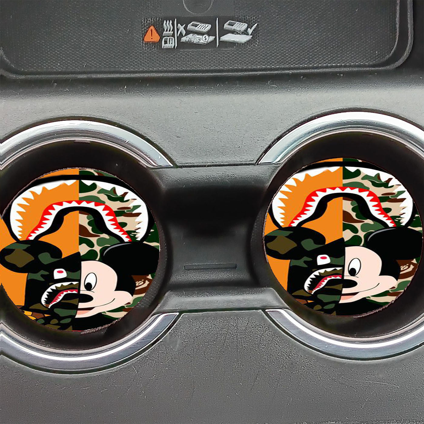 Mickey Wear A Bape Car Coasters