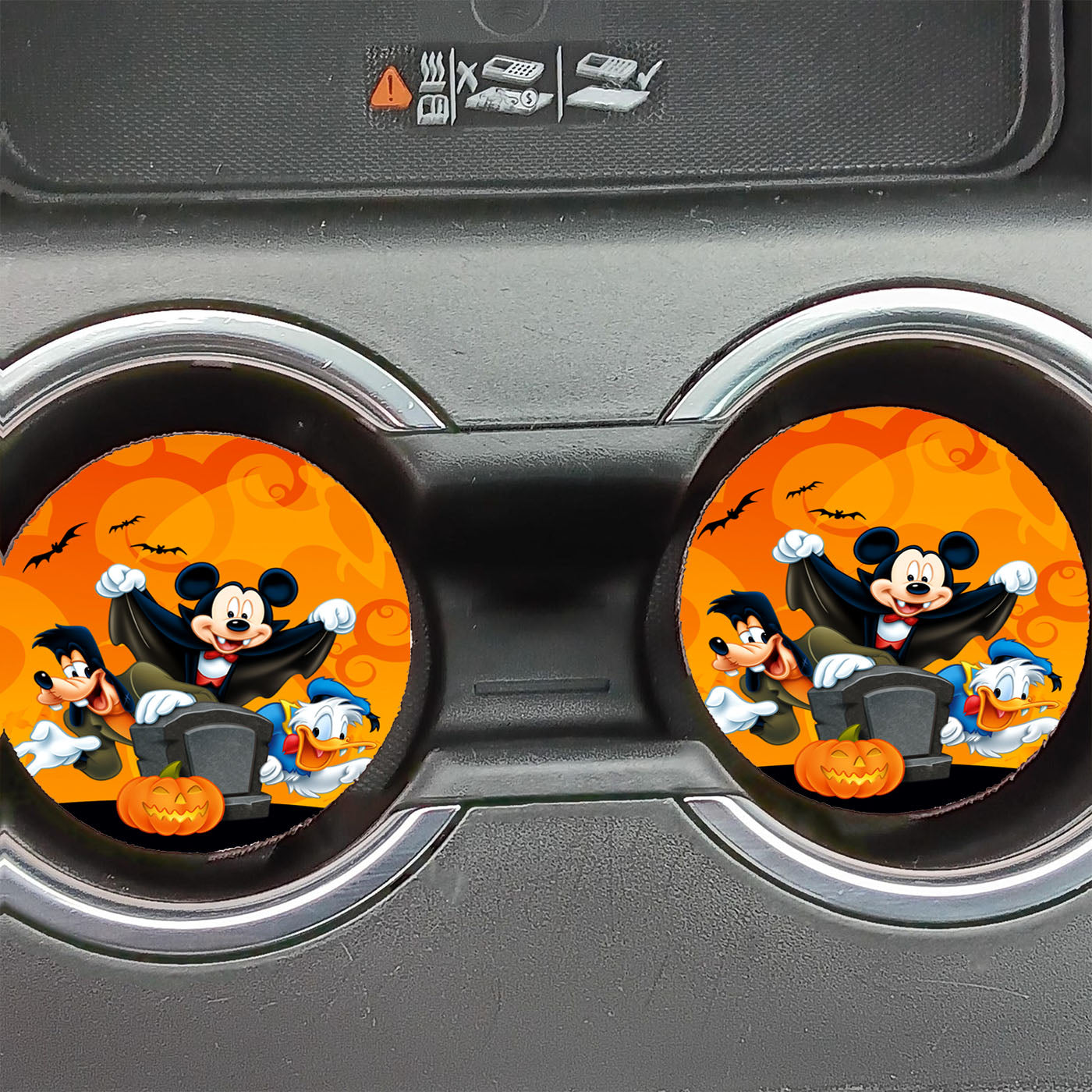 Mickey X Goofy X Duck Halloween Car Coasters