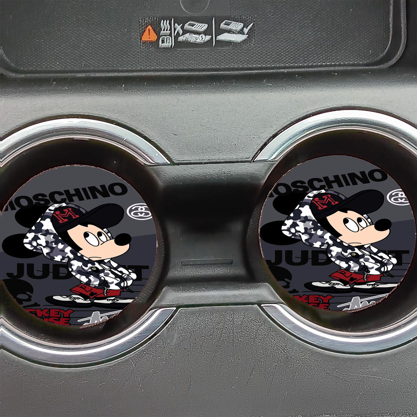Mickeye Mouse Moschino Car Coasters