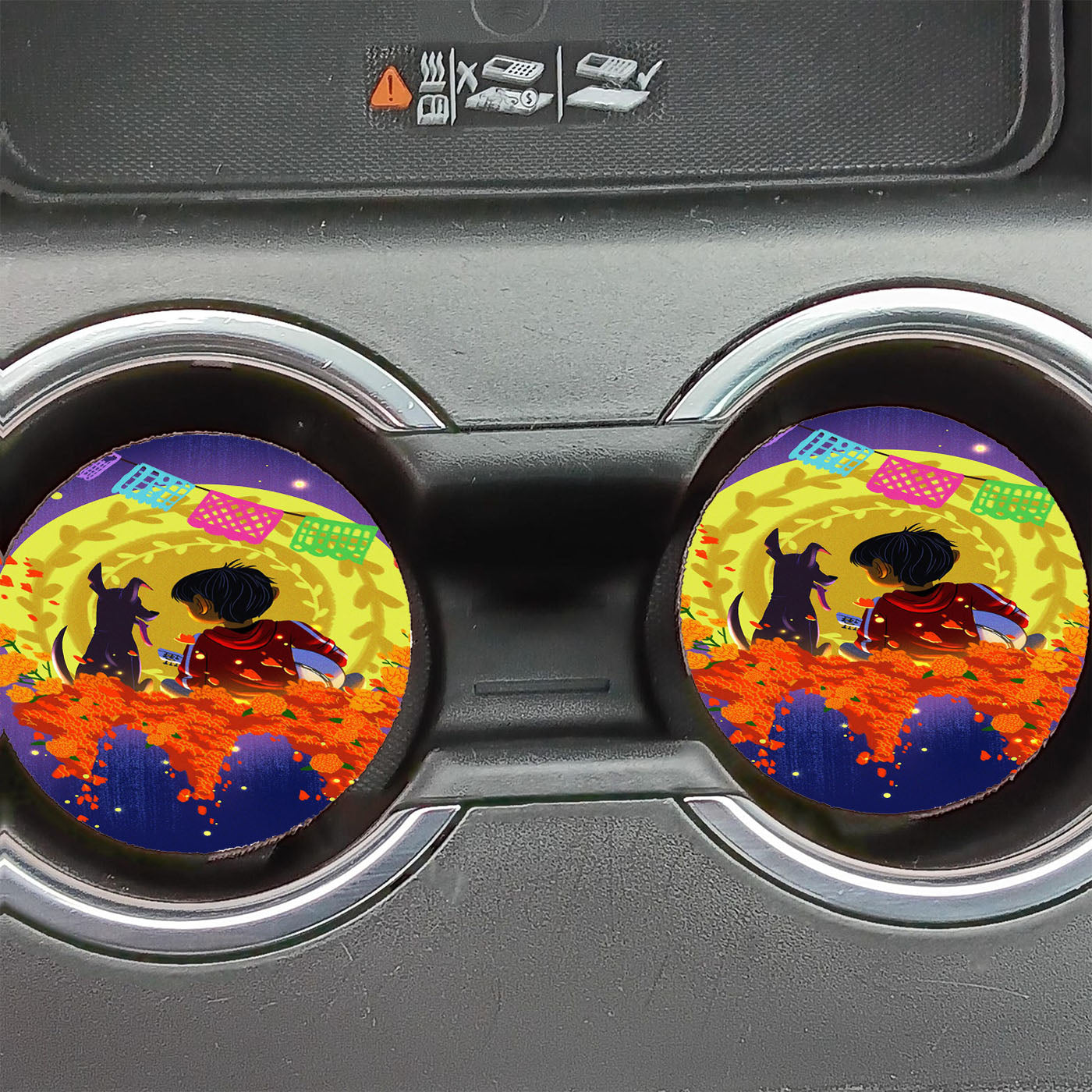 Miguel And Dante Of Disney Coco 2 Car Coasters