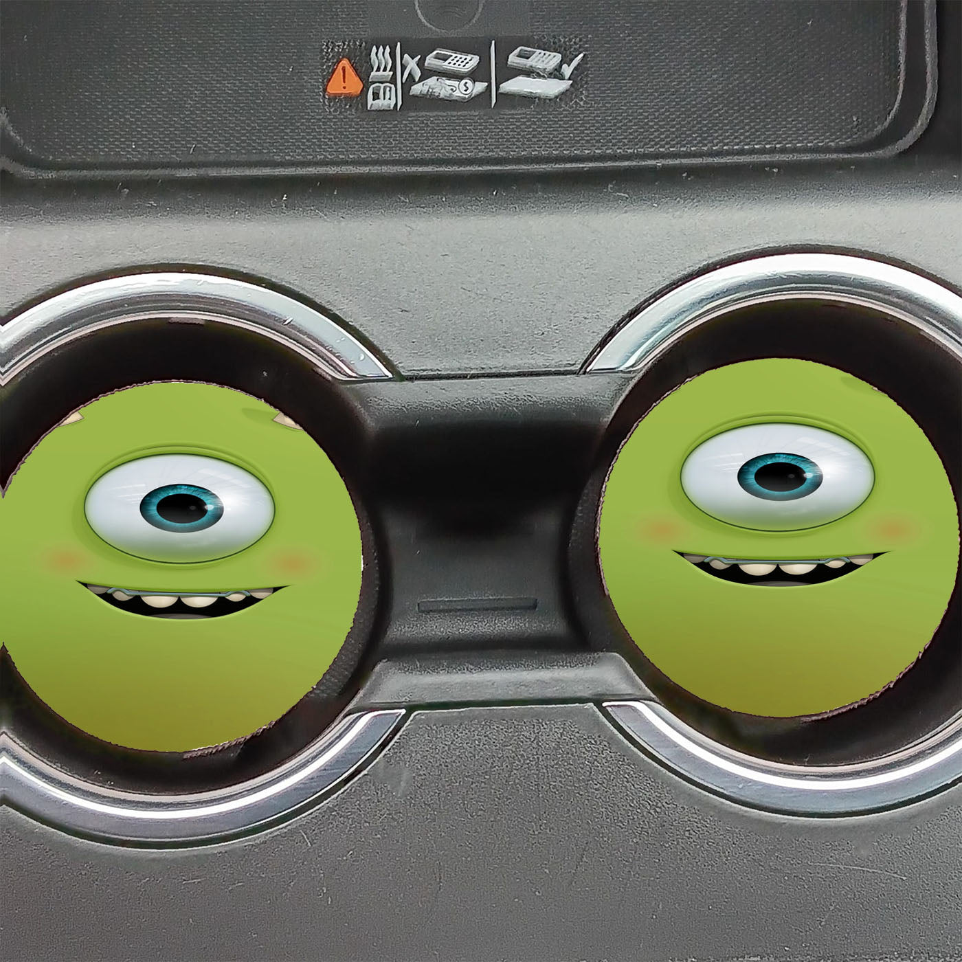 Mike Wazowski Face Car Coasters