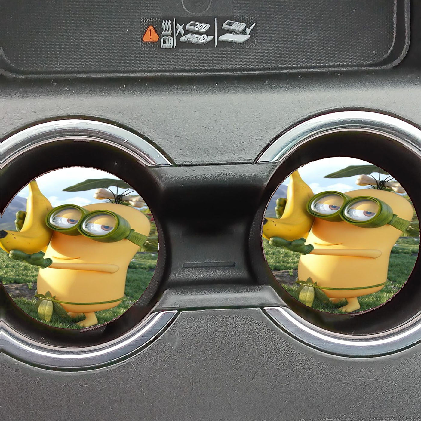 Minion Banana Car Coasters