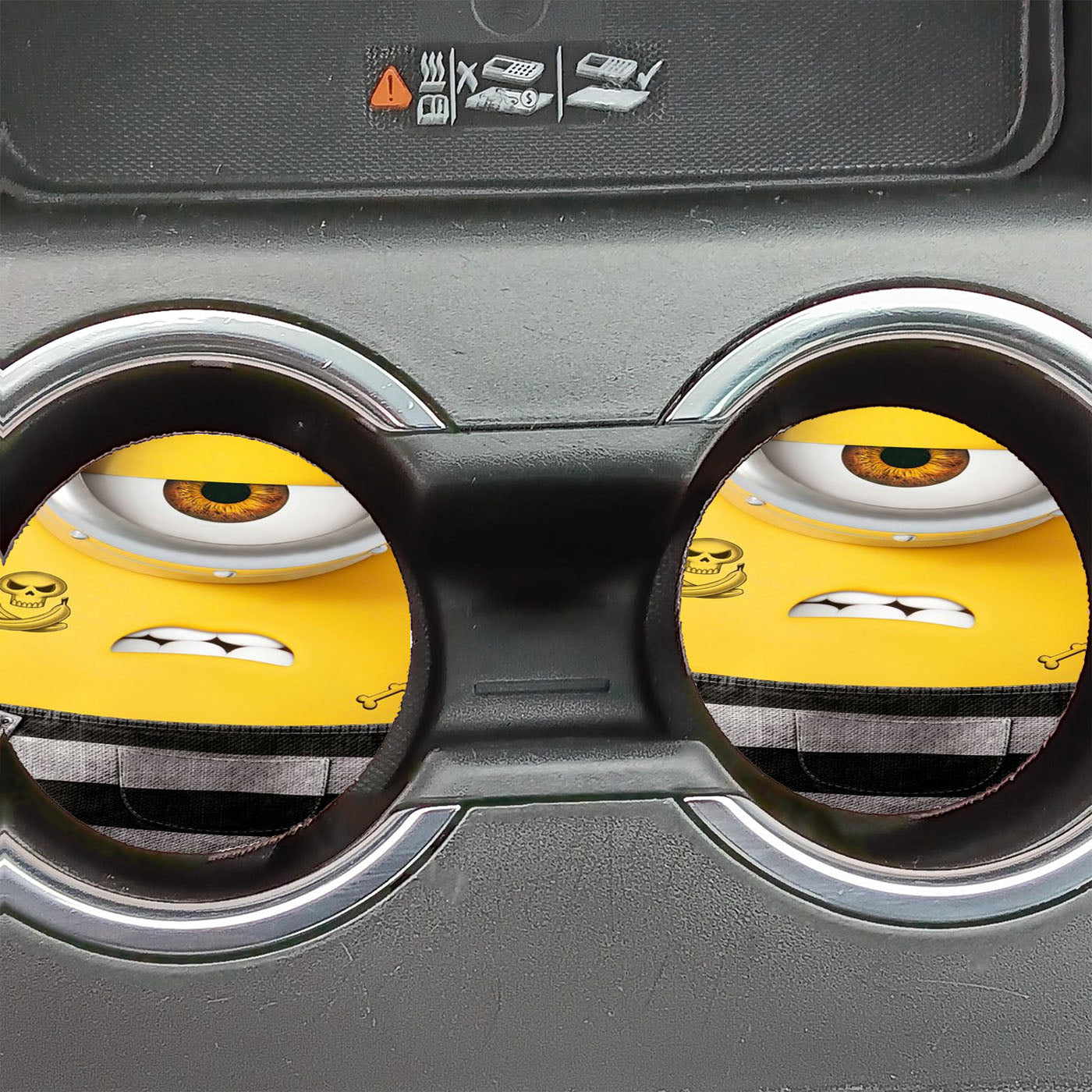 Minion Bandit One Eye Face Car Coasters