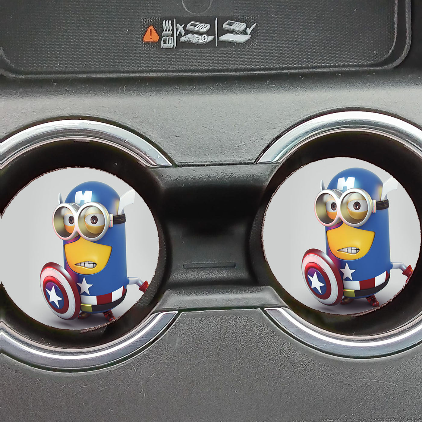 Minion Captain America Car Coasters