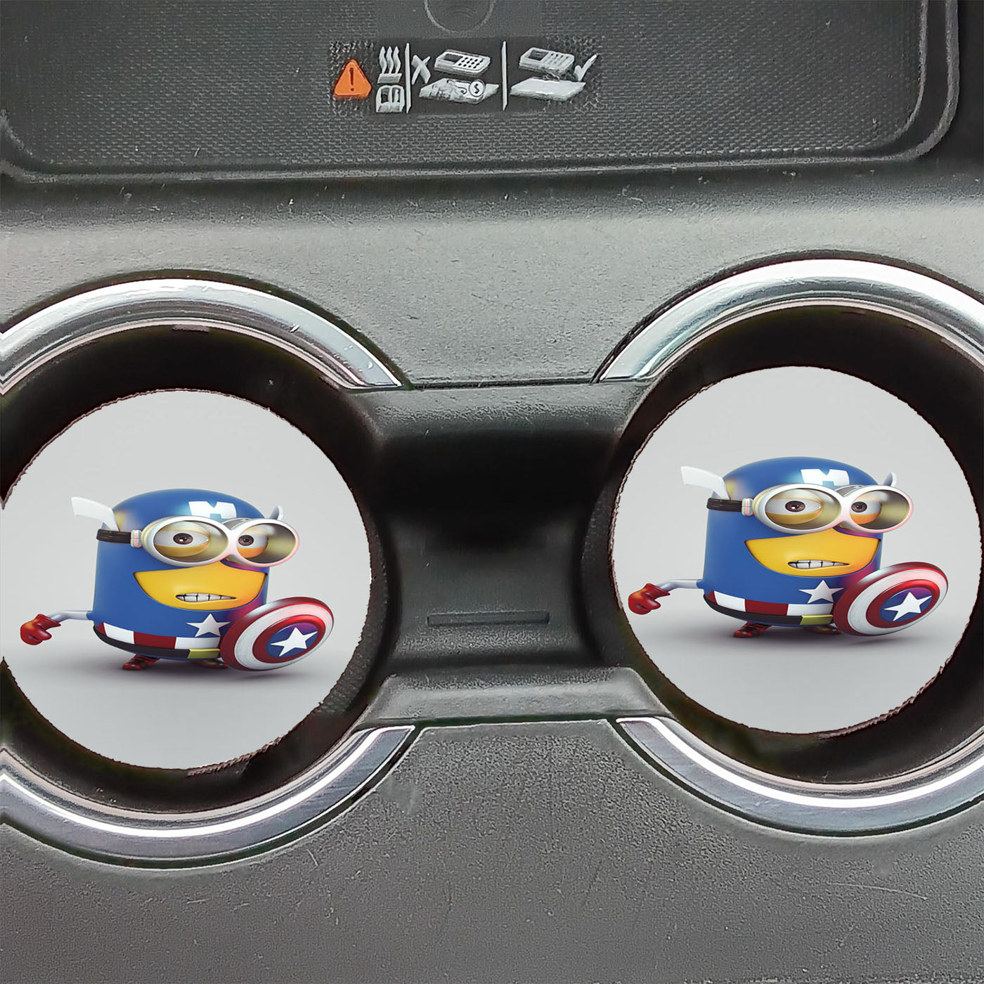 Minion Captain America Version Car Coasters