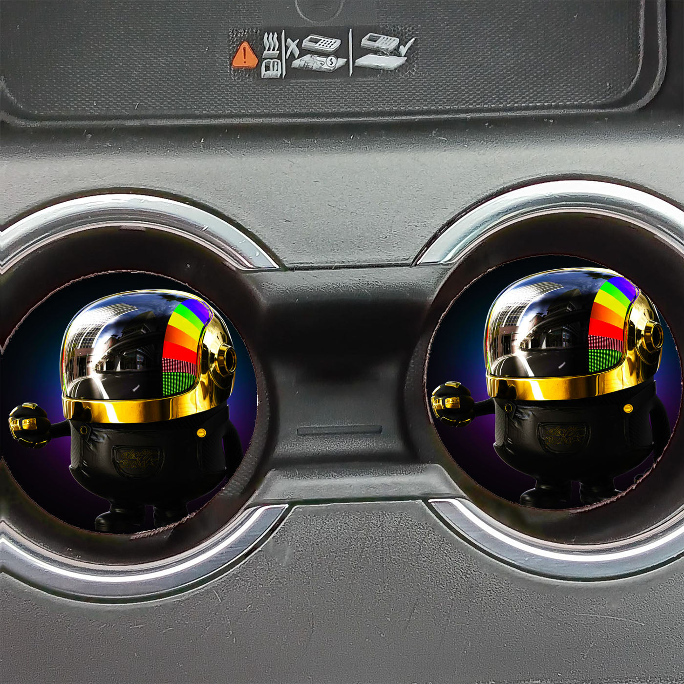 Minion Daft Punk Car Coasters