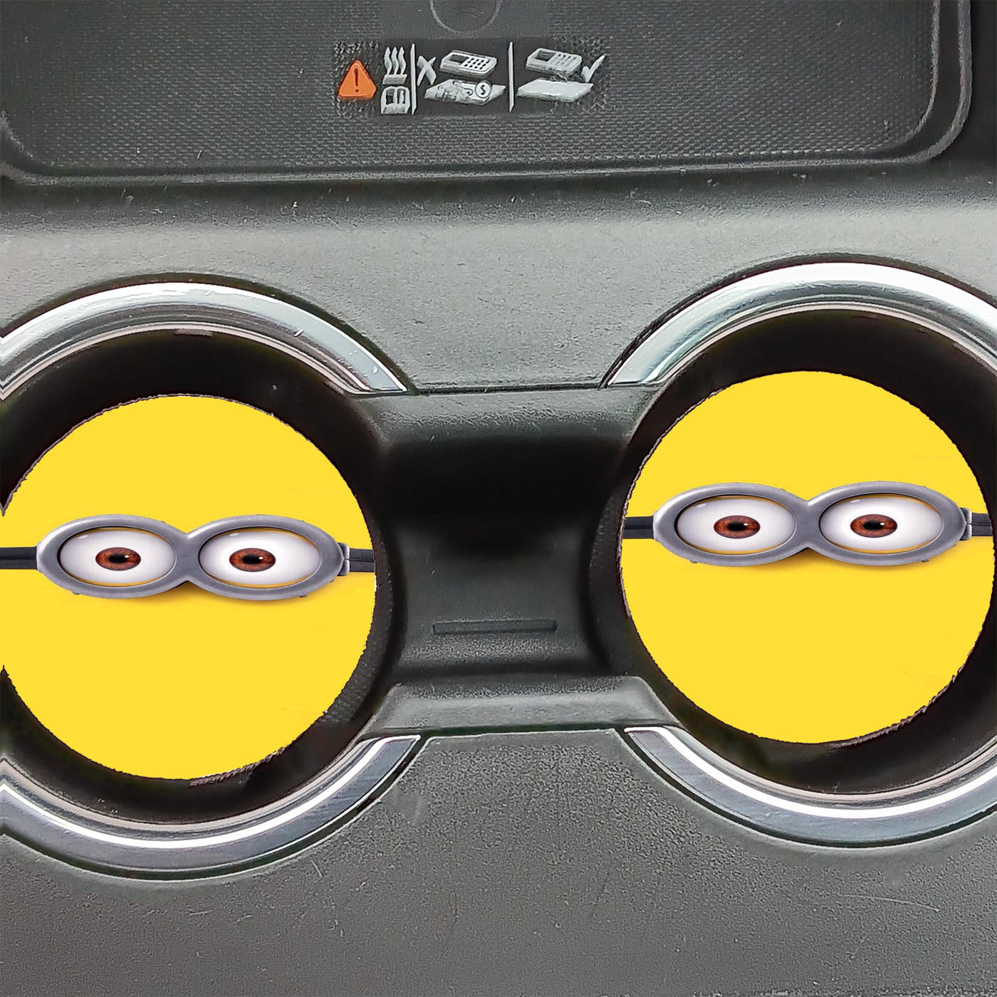 Minion Eyeglasses Car Coasters