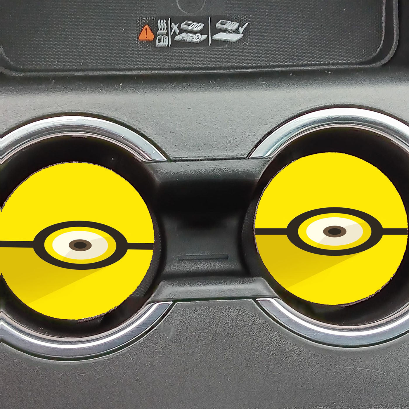 Minion Flat Eye Car Coasters