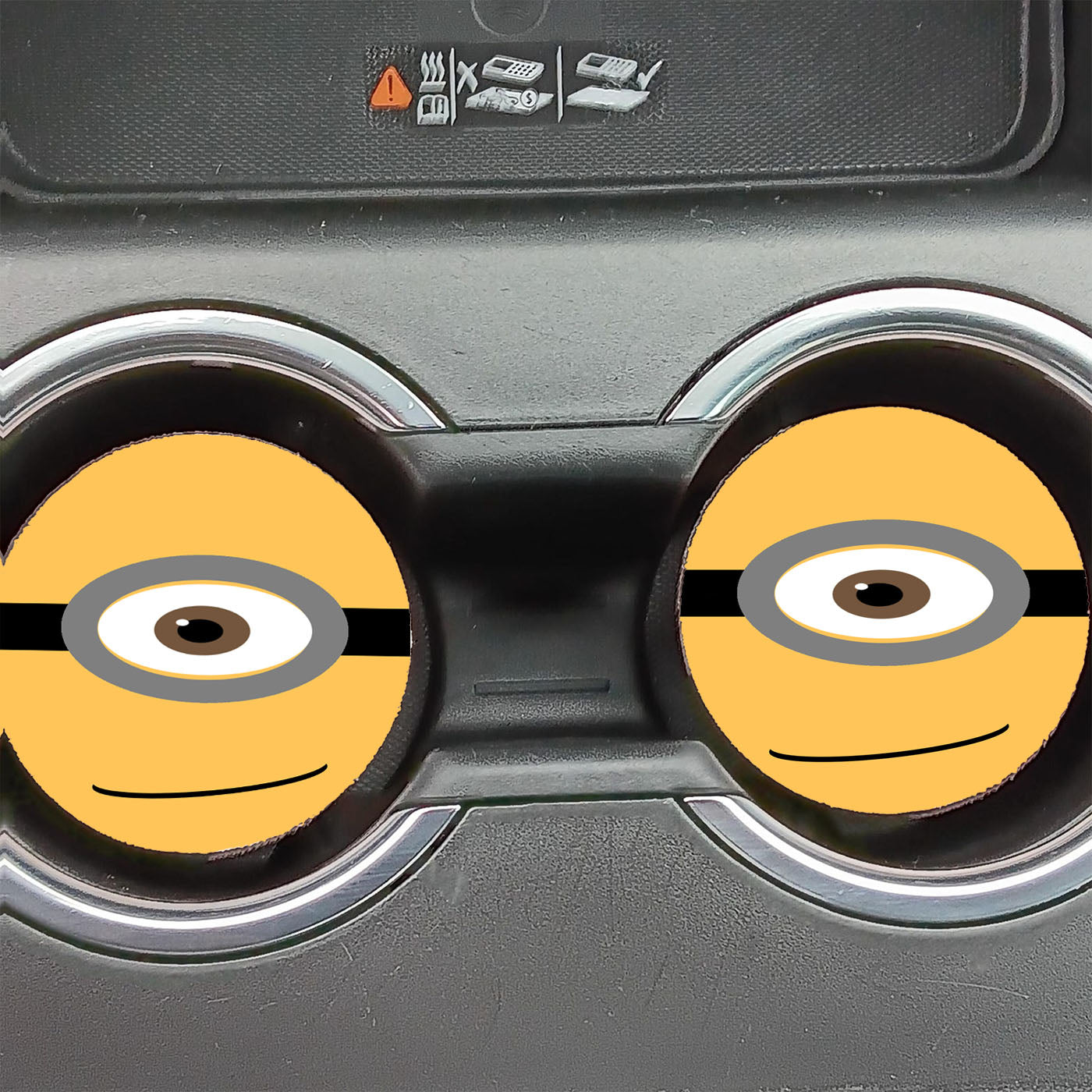 Minion Flat Eye 2 Car Coasters