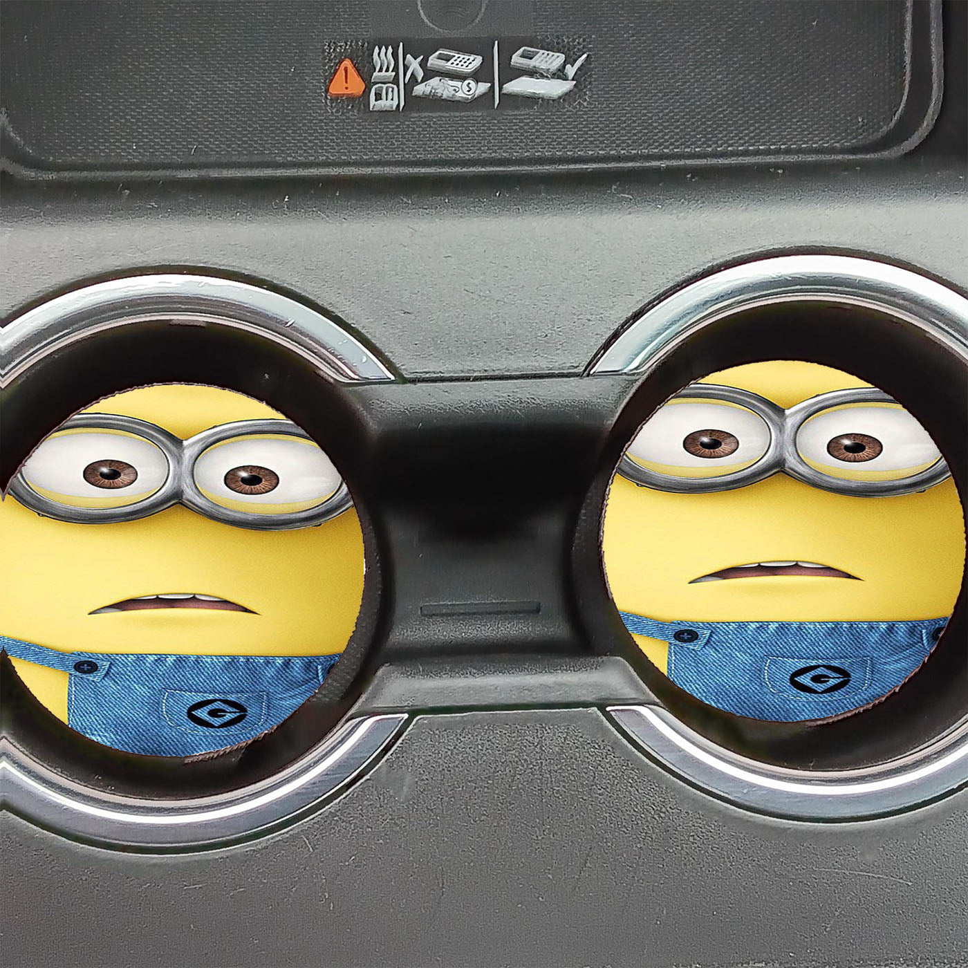 Minion Frown Car Coasters