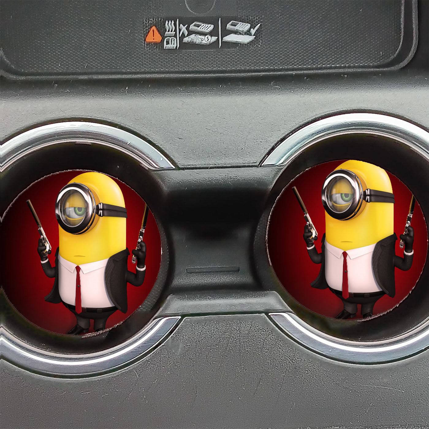 Minion Hitman Car Coasters