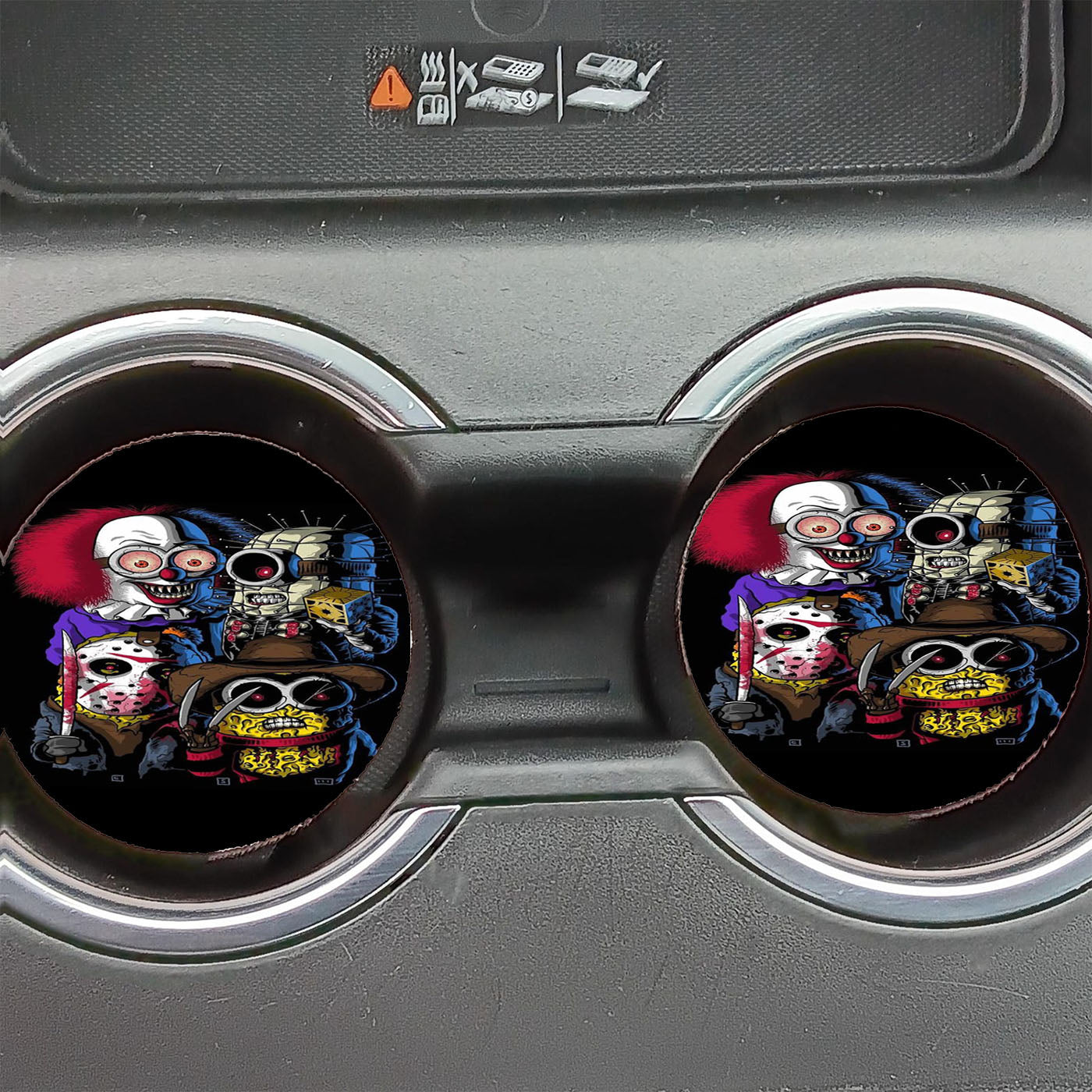 Minion Horror Division Illustration Style Car Coasters