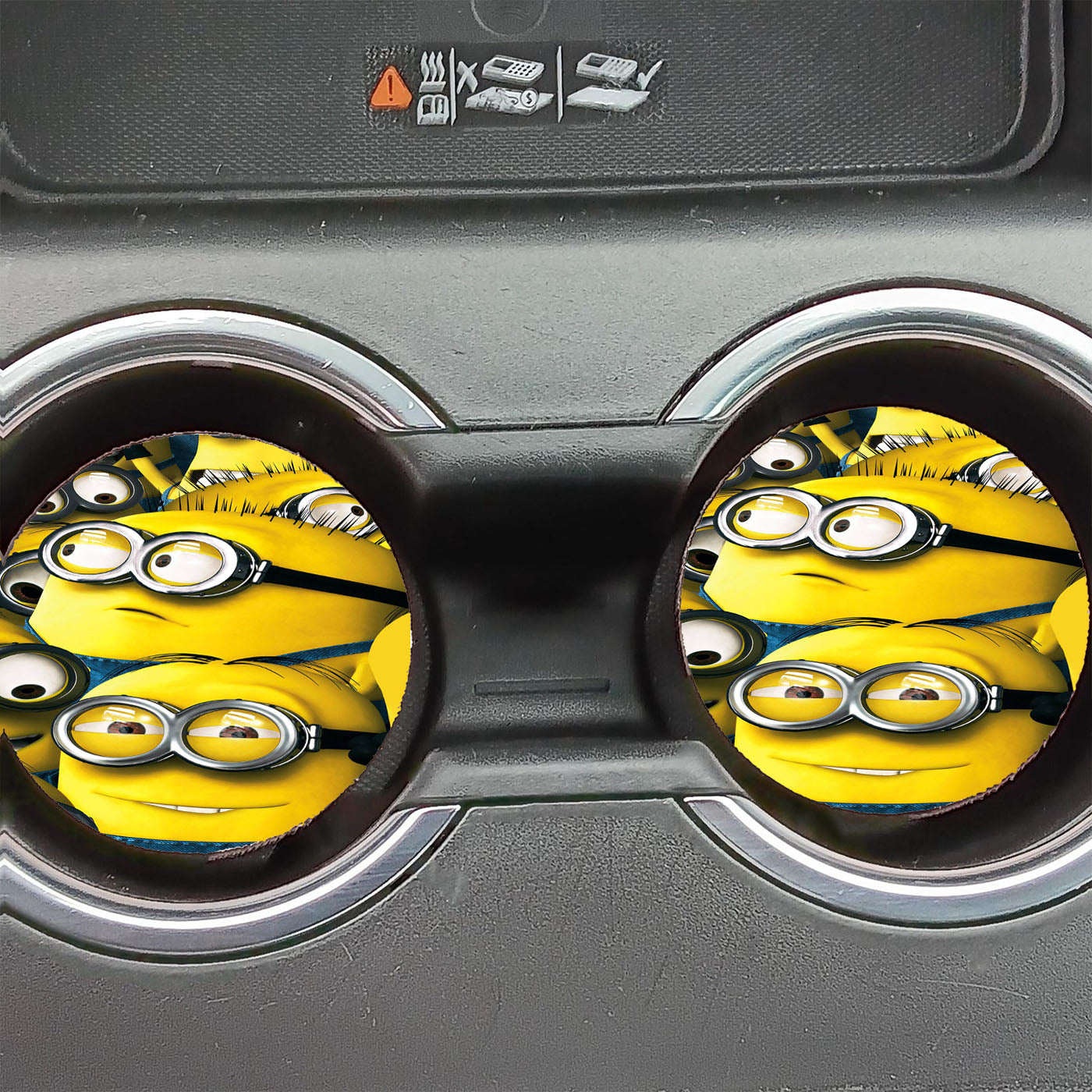 Minion Pattern Funny Car Coasters