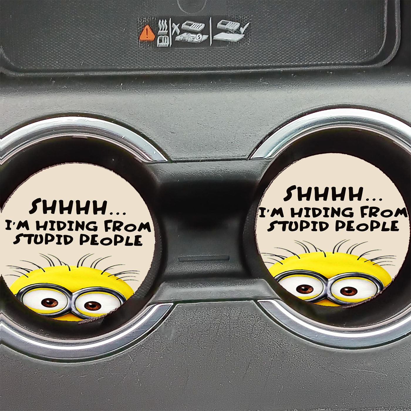 Minion Quote Car Coasters